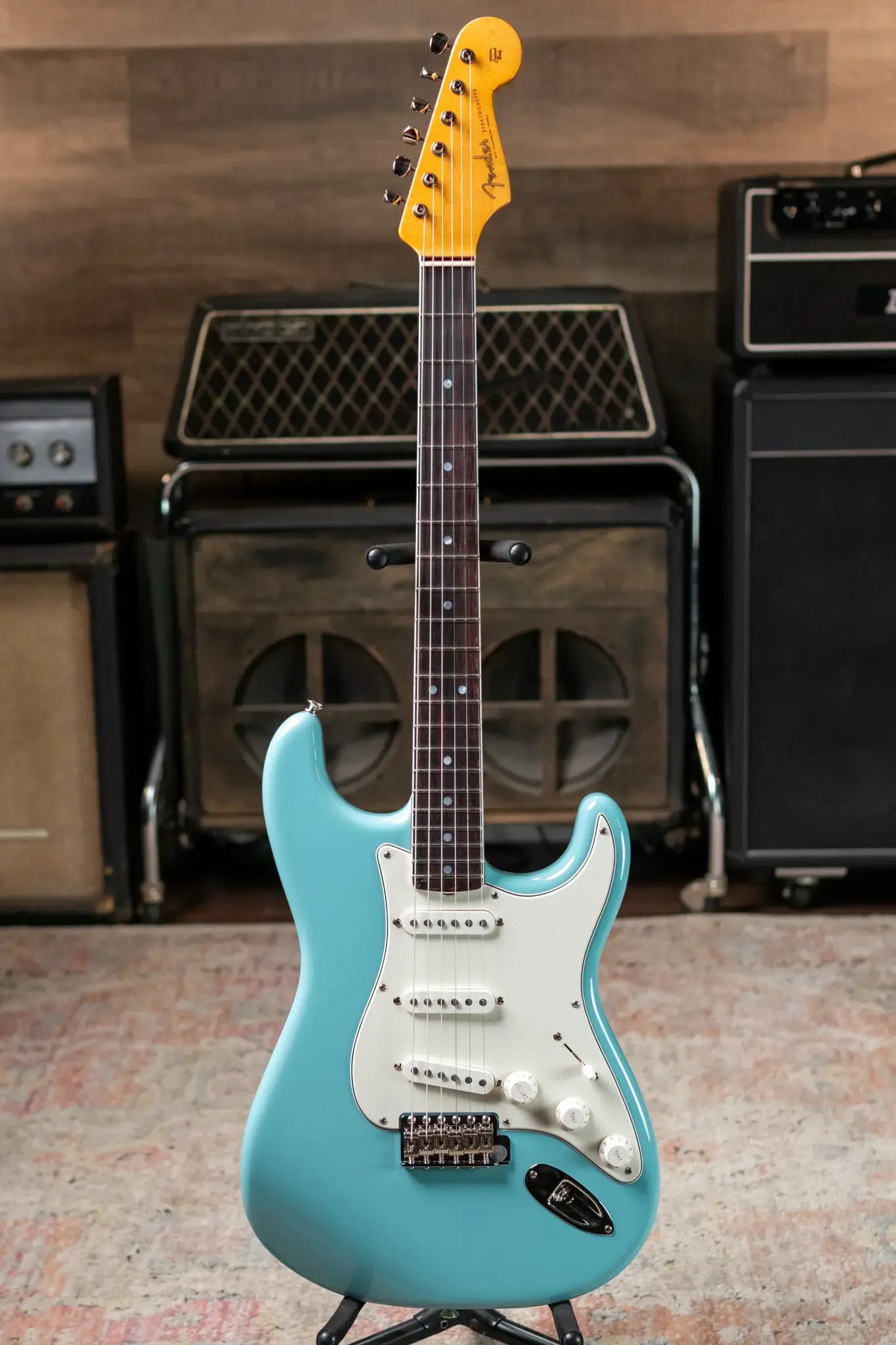 Fender Eric Johnson Stratocaster, Rosewood Fingerboard - Tropical Turquoise with Hardshell Case