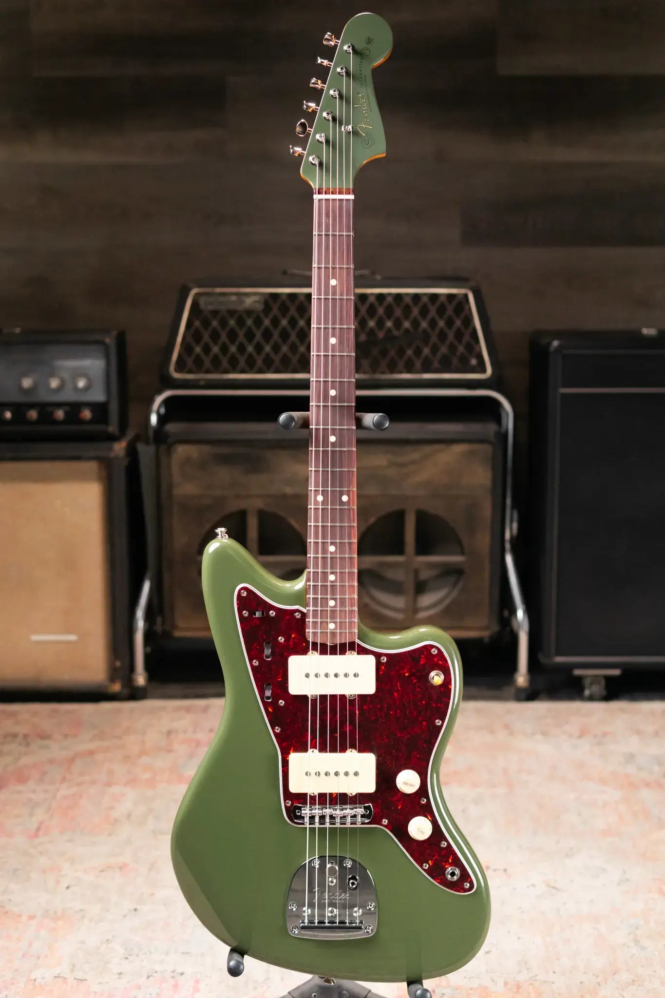 Fender FSR Limited Edition Vintera II '50s Jazzmaster Rosewood Fingerboard Electric Guitar - Olive with Gig Bag