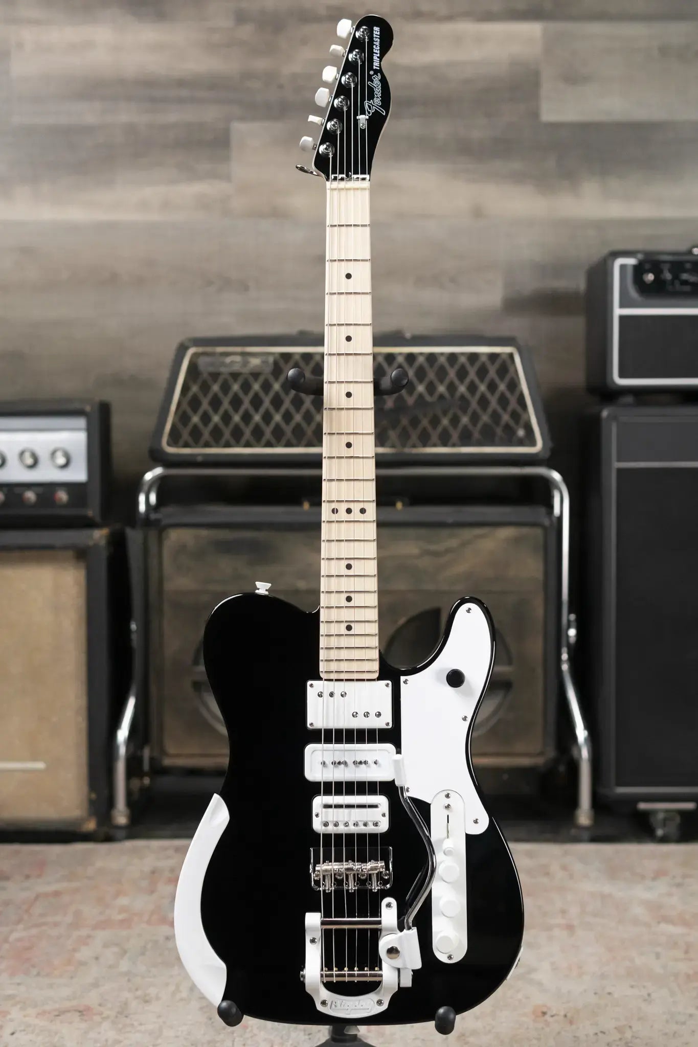 Fender Jack White Triplecaster Telecaster - Black with Hardshell Case