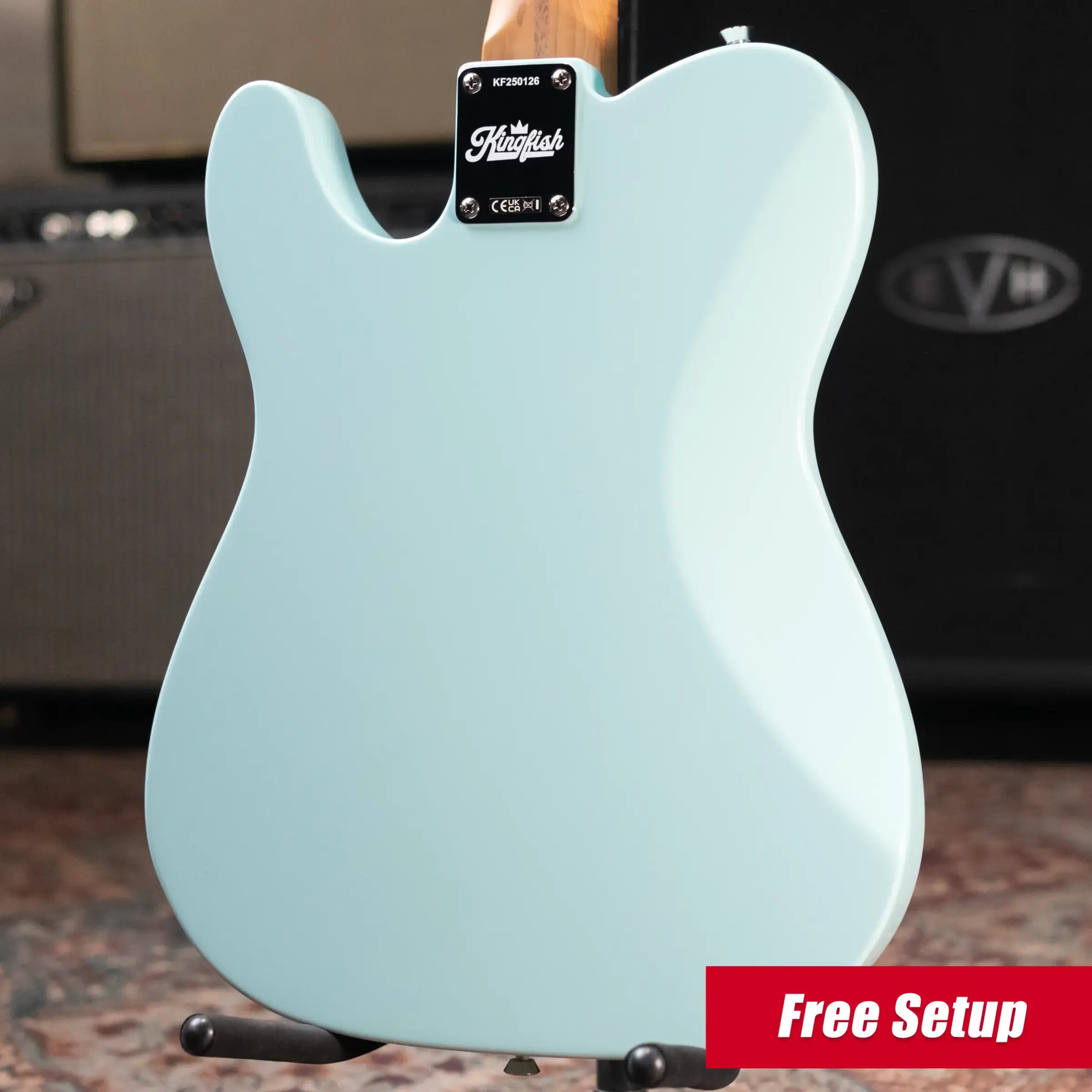Fender Kingfish Delta Day Telecaster Deluxe Electric Guitar - Daphne Blue with Hardshell Case