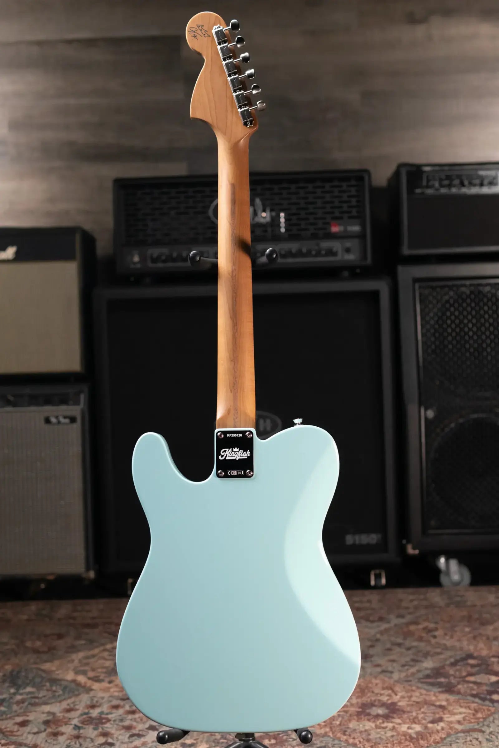Fender Kingfish Delta Day Telecaster Deluxe Electric Guitar - Daphne Blue with Hardshell Case