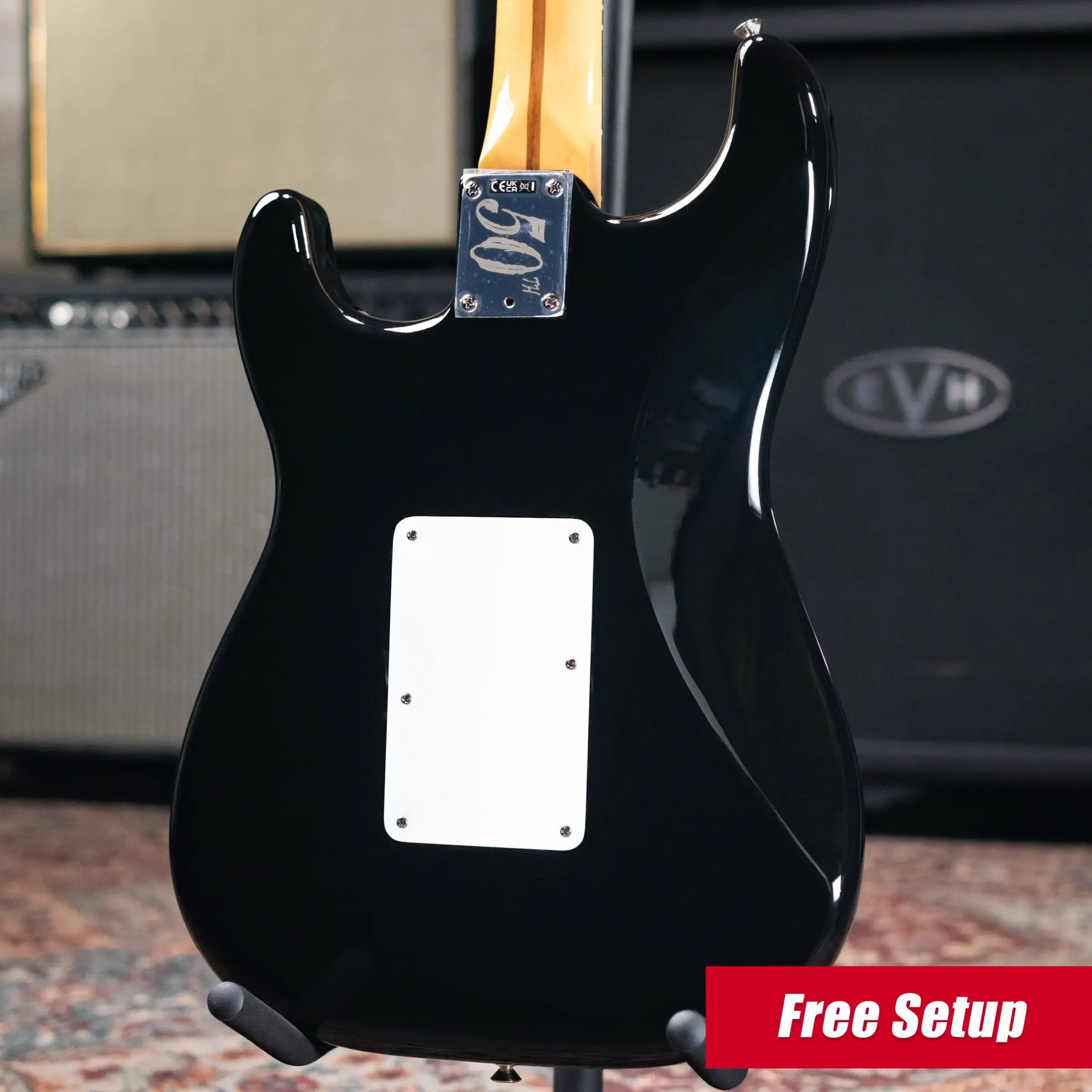 Fender Limited Edition 50th Anniversary Dave Murray Stratocaster Electric Guitar - Black with Gig Bag