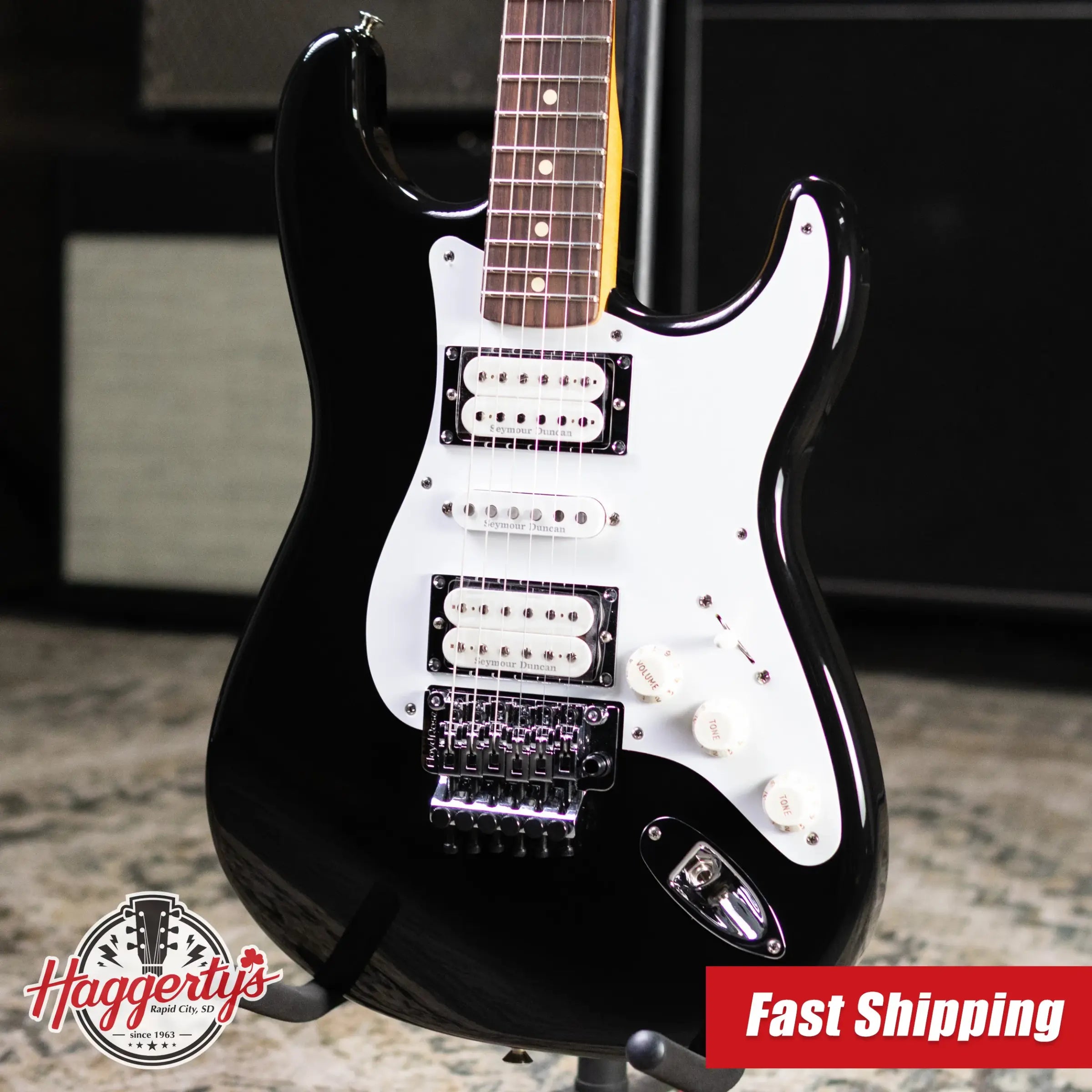 Fender Limited Edition 50th Anniversary Dave Murray Stratocaster Electric Guitar - Black with Gig Bag