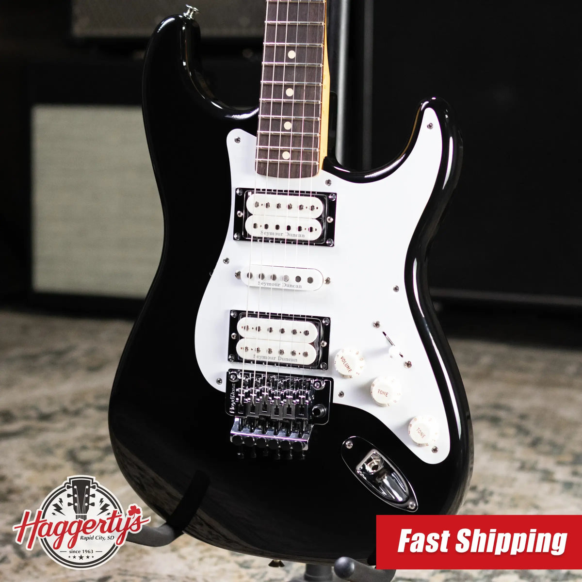 Fender Limited Edition 50th Anniversary Dave Murray Stratocaster Electric Guitar - Black with Gig Bag - Demo