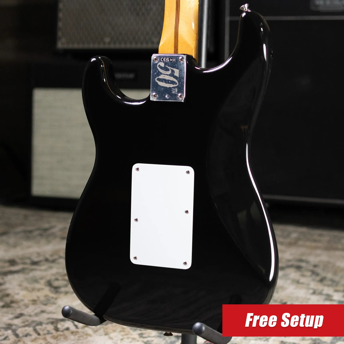 Fender Limited Edition 50th Anniversary Dave Murray Stratocaster Electric Guitar - Black with Gig Bag - Demo