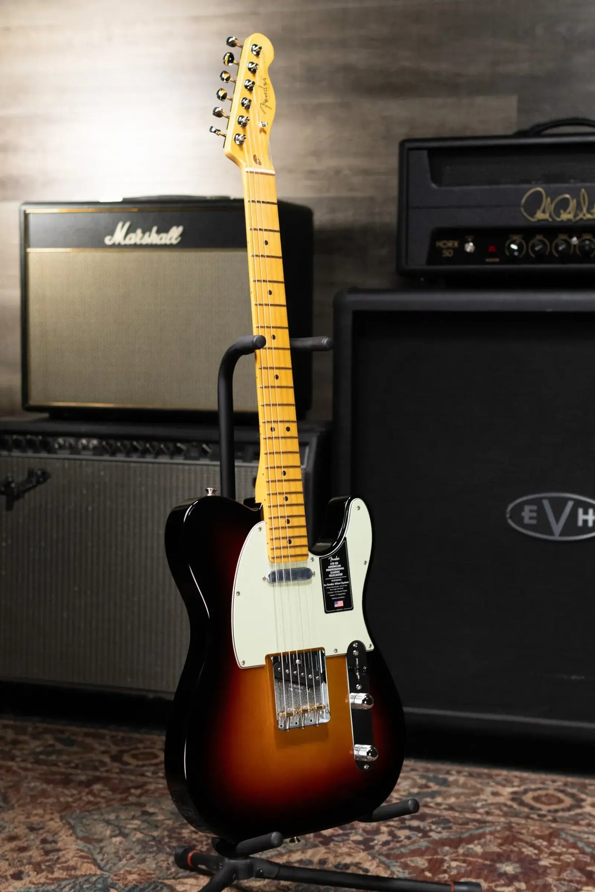 Fender Limited Edition American Professional Classic Telecaster Electric Guitar Featuring the Fender Silent System - 3-Color Sunburst with Gig Bag