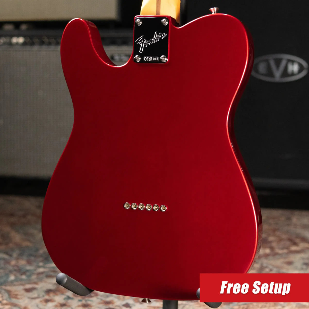 Fender Limited Edition American Professional Classic Telecaster Electric Guitar Featuring the Fender Silent System - Candy Apple Red with Gig Bag