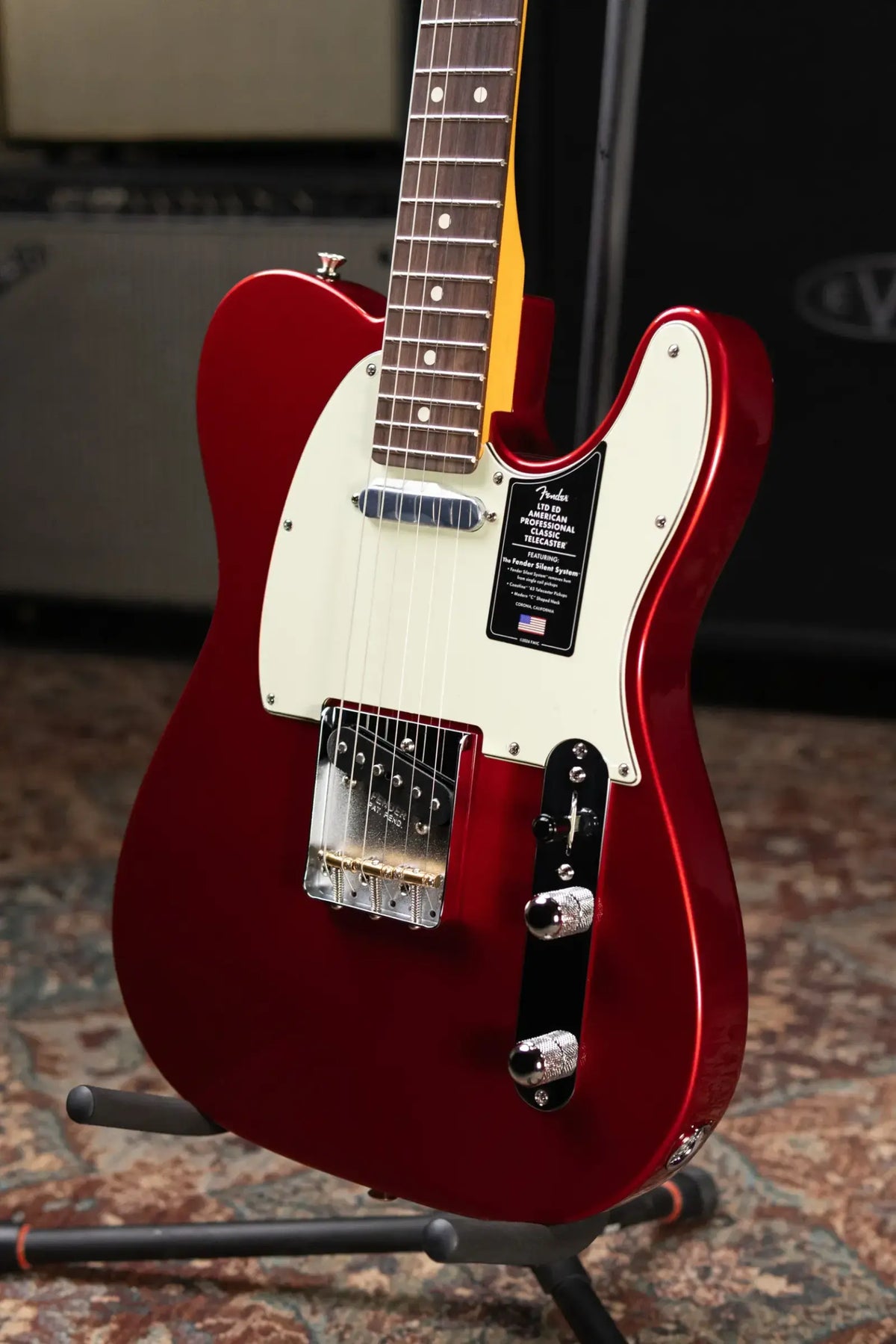 Fender Limited Edition American Professional Classic Telecaster Electric Guitar Featuring the Fender Silent System - Candy Apple Red with Gig Bag