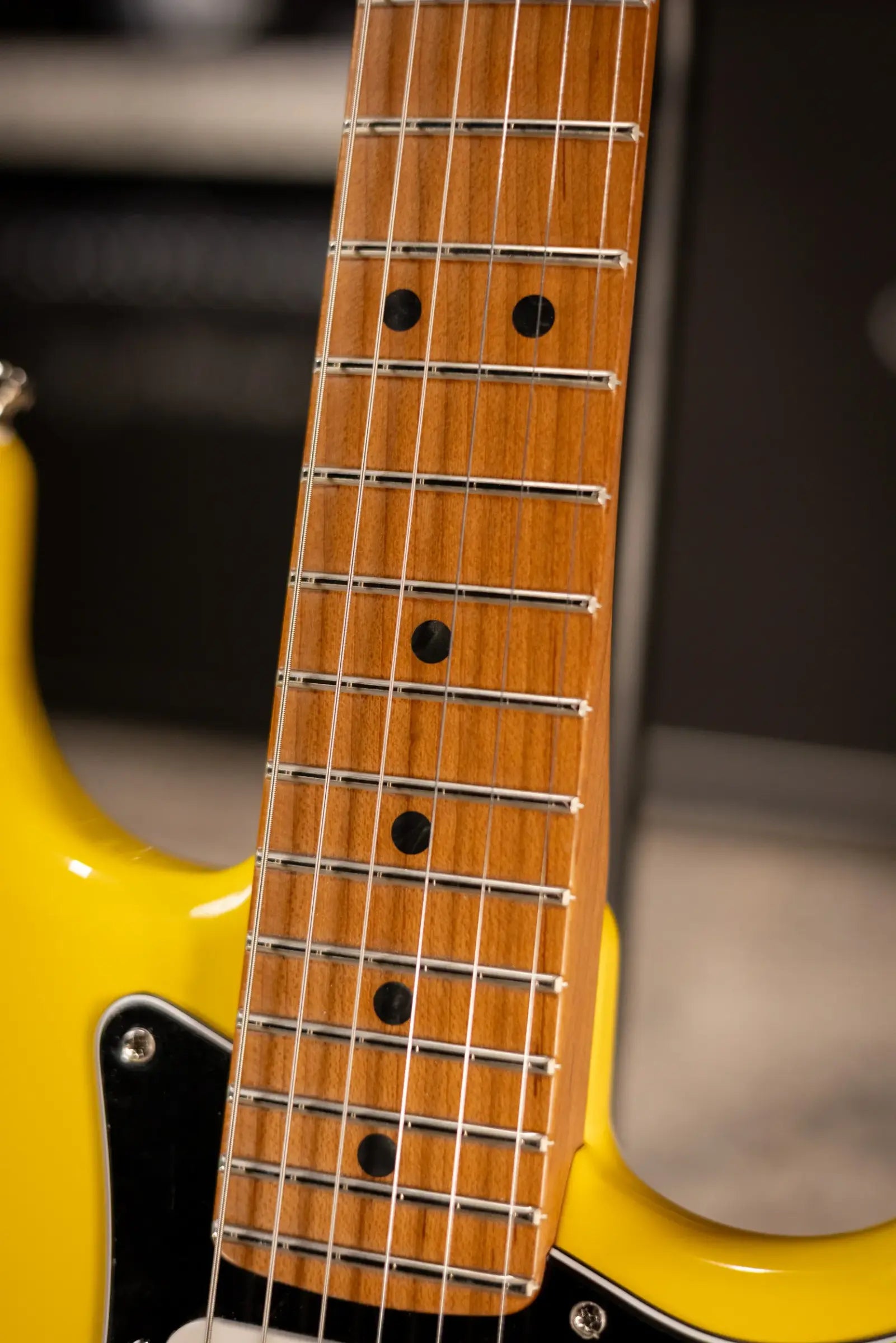 Fender Limited Edition American Ultra II HSS Stratocaster Electric Guitar - Graffiti Yellow with Hardshell Case