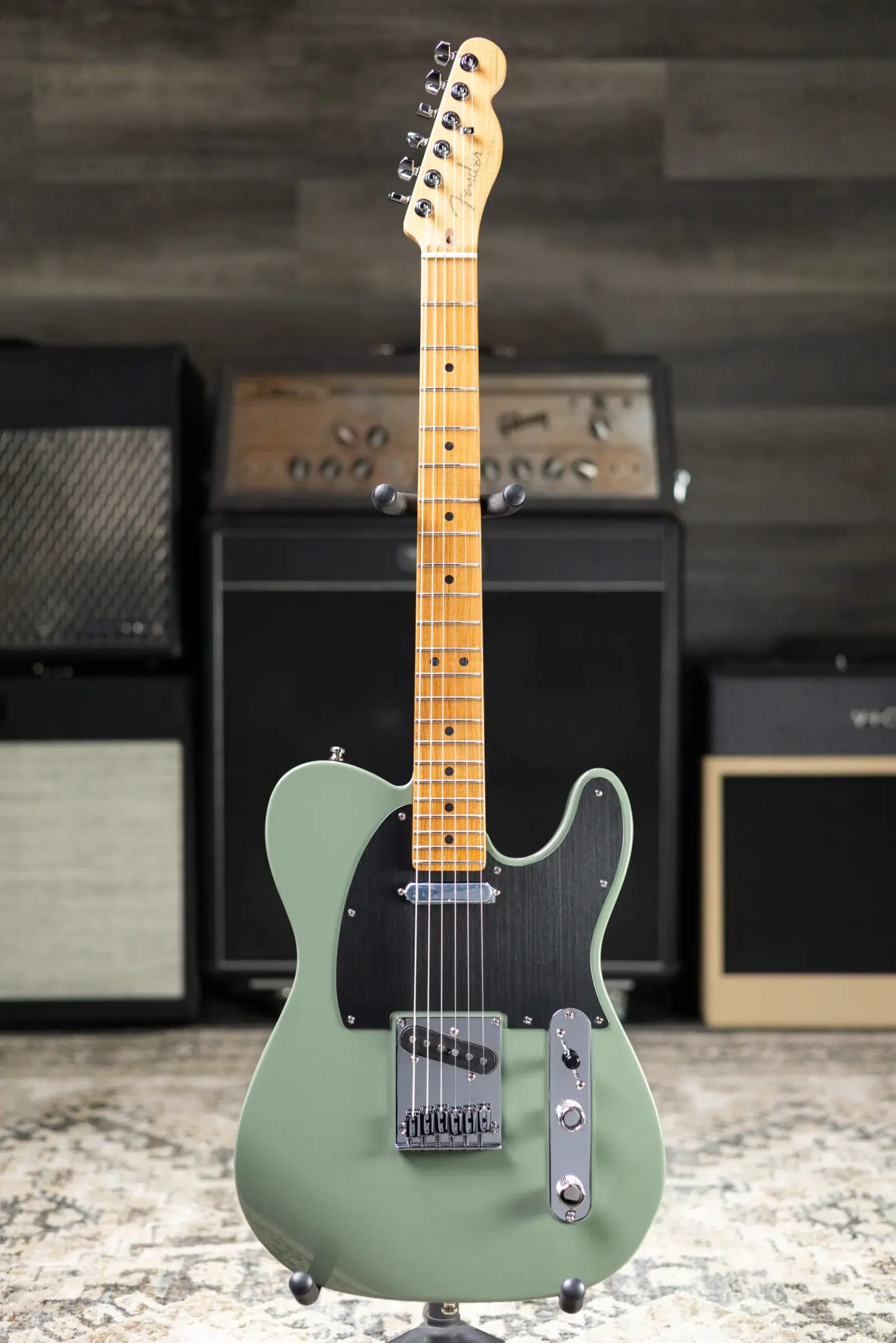 Fender Limited Edition American Ultra II Telecaster Electric Guitar - Antique Olive with Hardshell Case