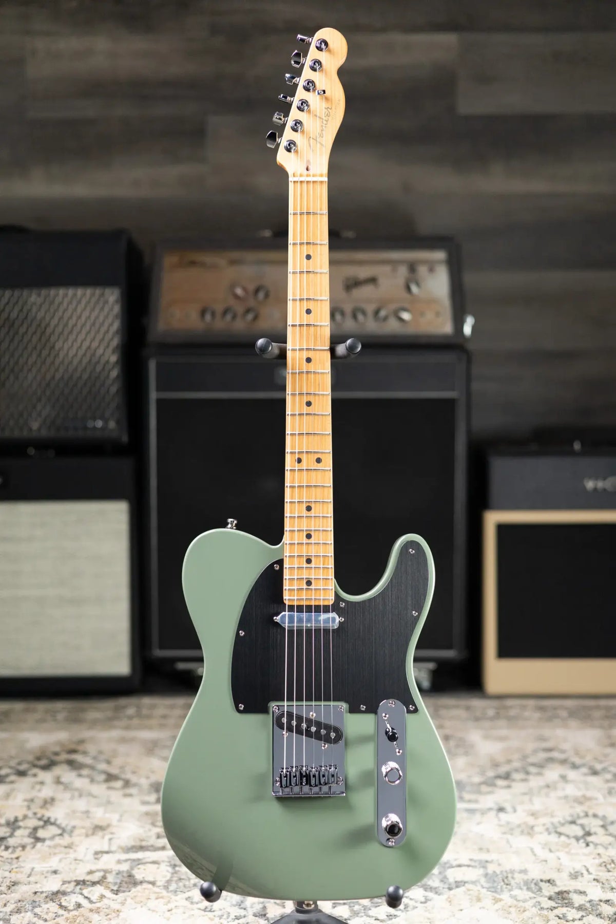 Fender Limited Edition American Ultra II Telecaster Electric Guitar - Antique Olive with Hardshell Case