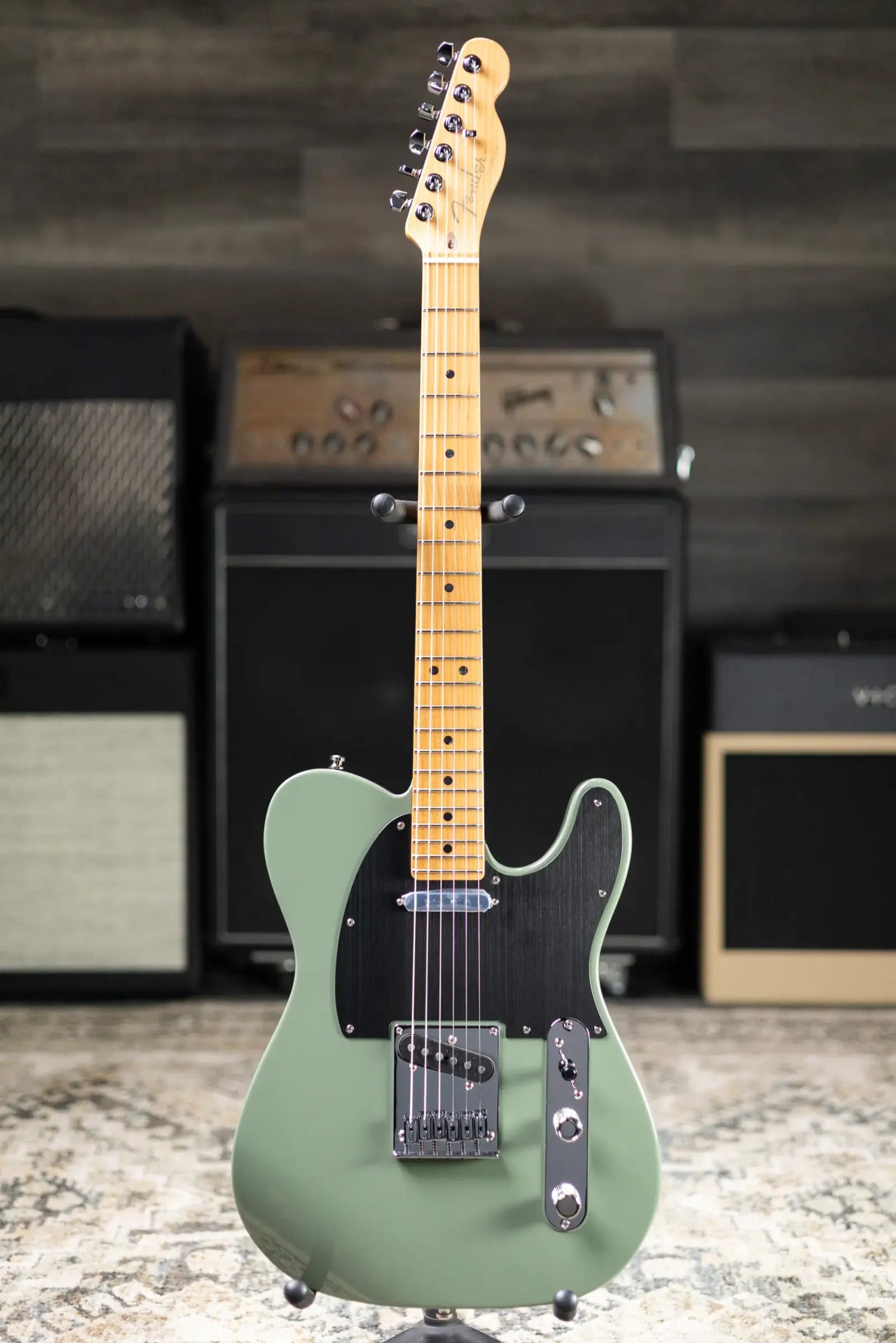 Fender Limited Edition American Ultra II Telecaster Electric Guitar - Antique Olive with Hardshell Case