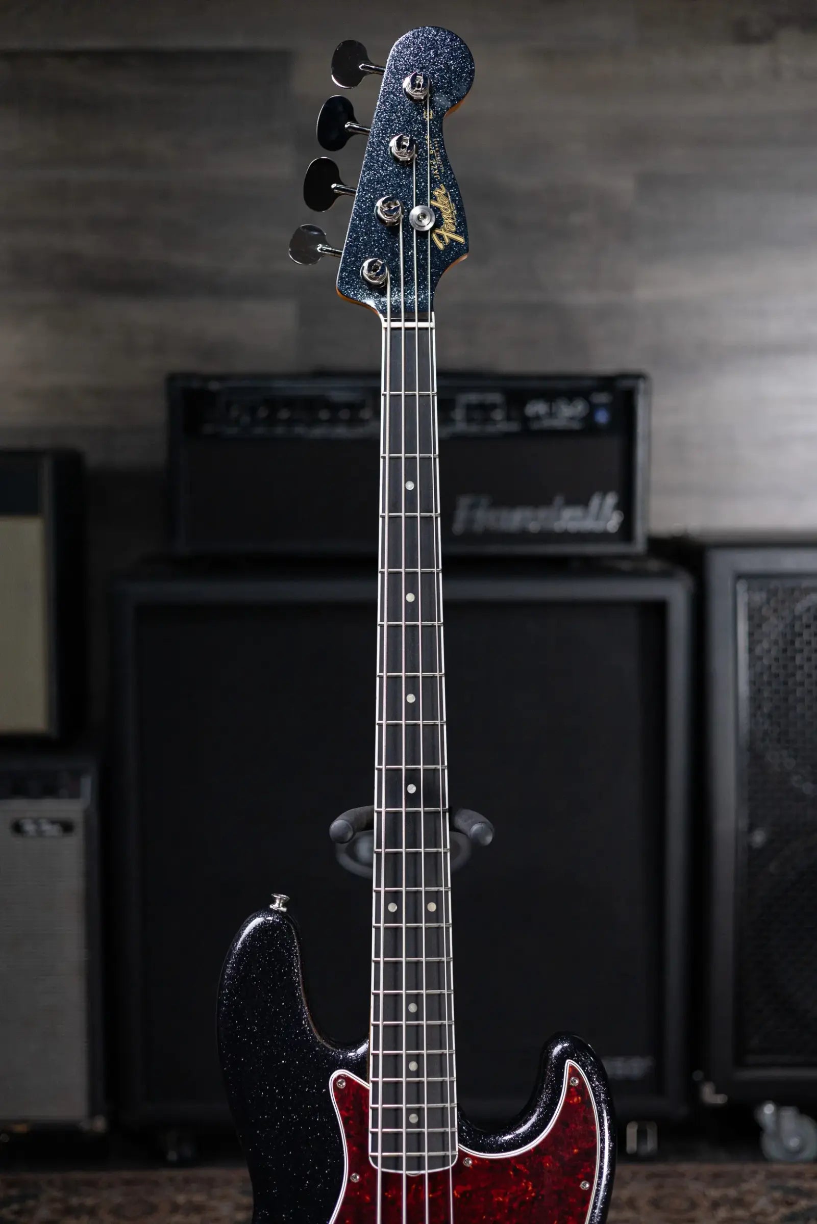 Fender Limited Edition Gold Foil Series Jazz Bass - Black Sparkle with Gig Bag
