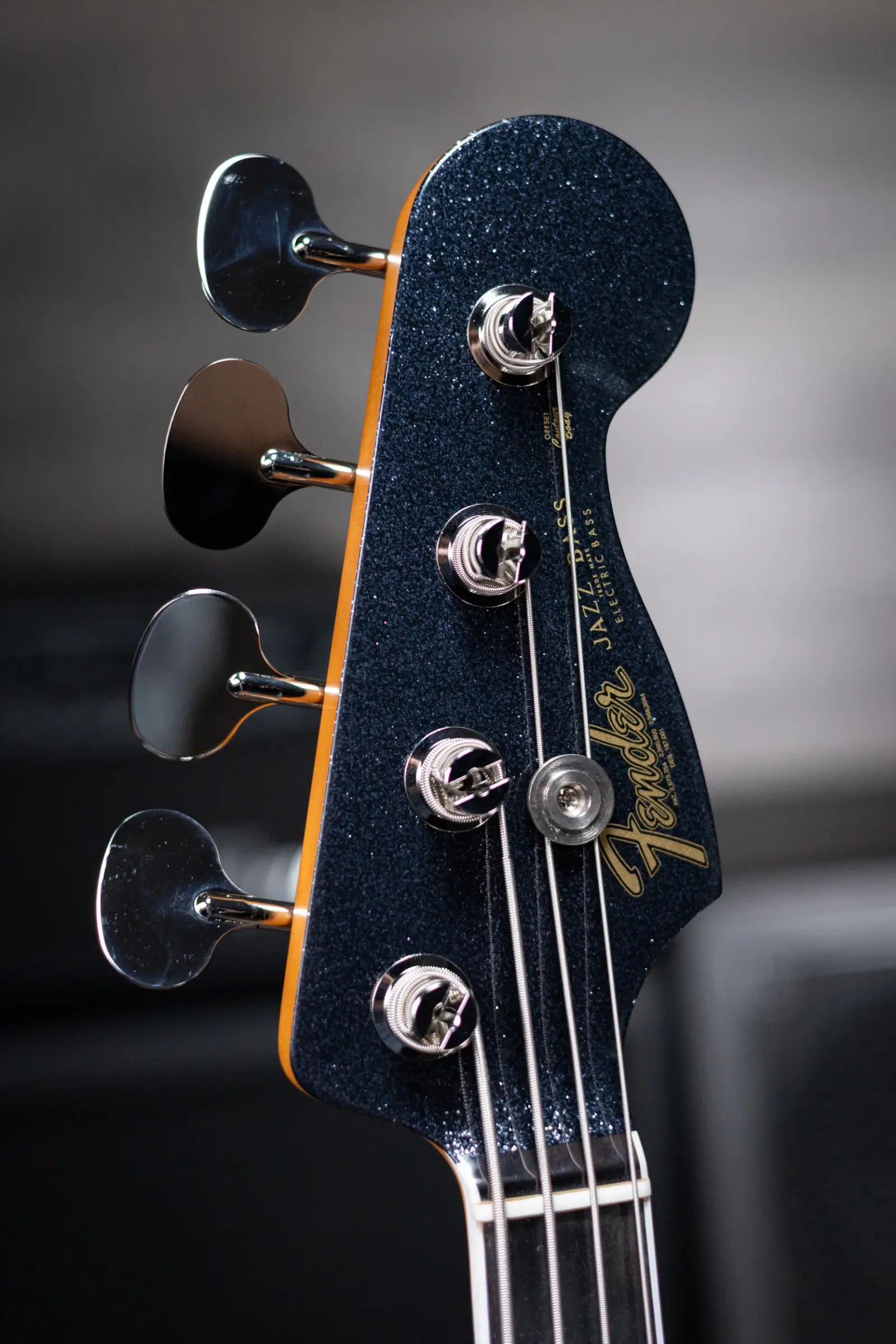 Fender Limited Edition Gold Foil Series Jazz Bass - Black Sparkle with Gig Bag