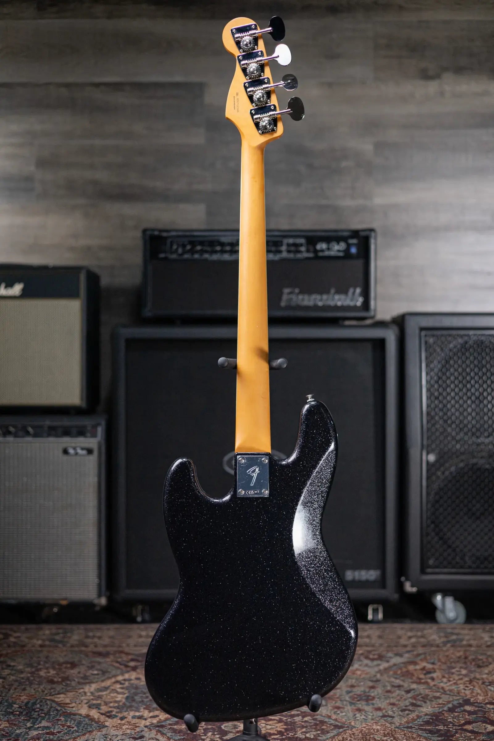 Fender Limited Edition Gold Foil Series Jazz Bass - Black Sparkle with Gig Bag