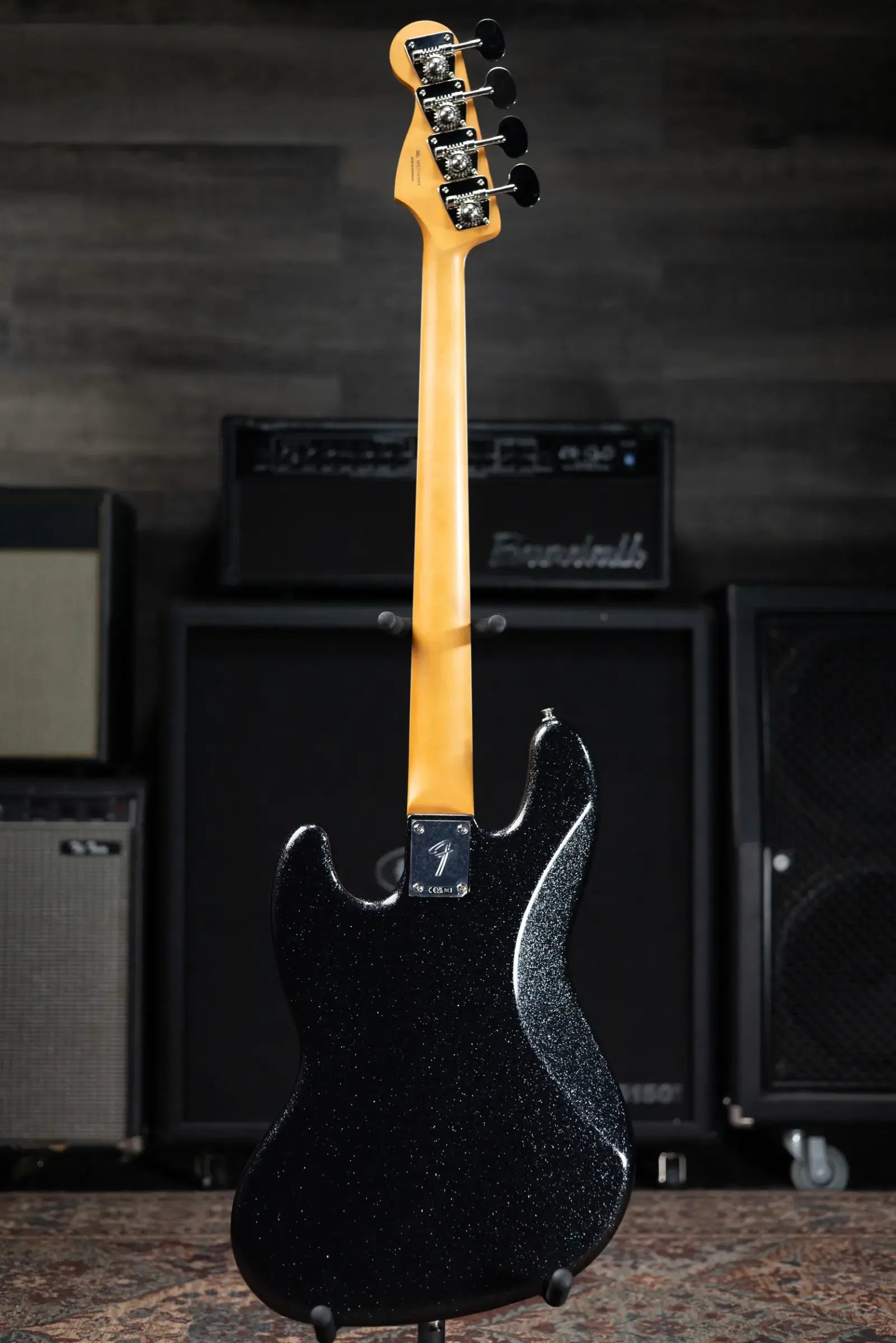 Fender Limited Edition Gold Foil Series Jazz Bass - Black Sparkle with Gig Bag