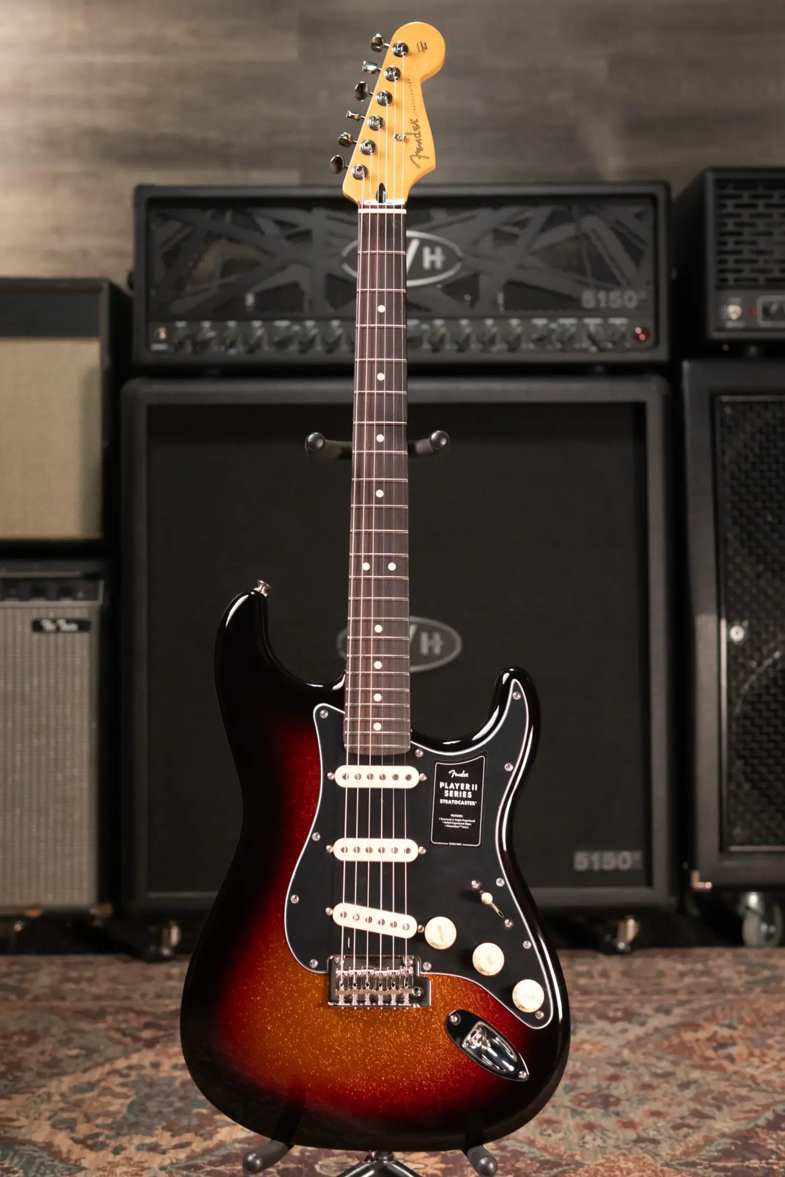 Fender Limited Edition Player II Stratocaster, Rosewood Fingerboard Electric Guitar - Sparkle 3-Color Sunburst