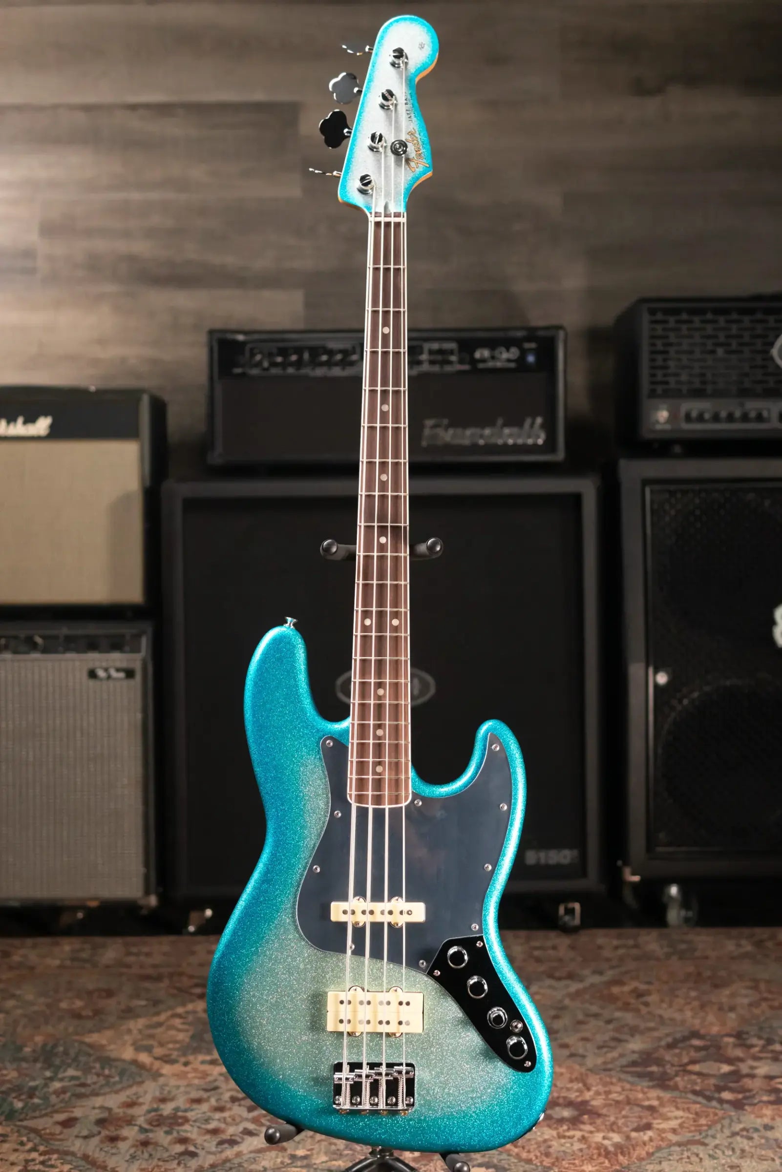 Fender Limited Player Plus X Blu DeTiger Jazz Bass - Sky Burst Sparkle with Gig Bag