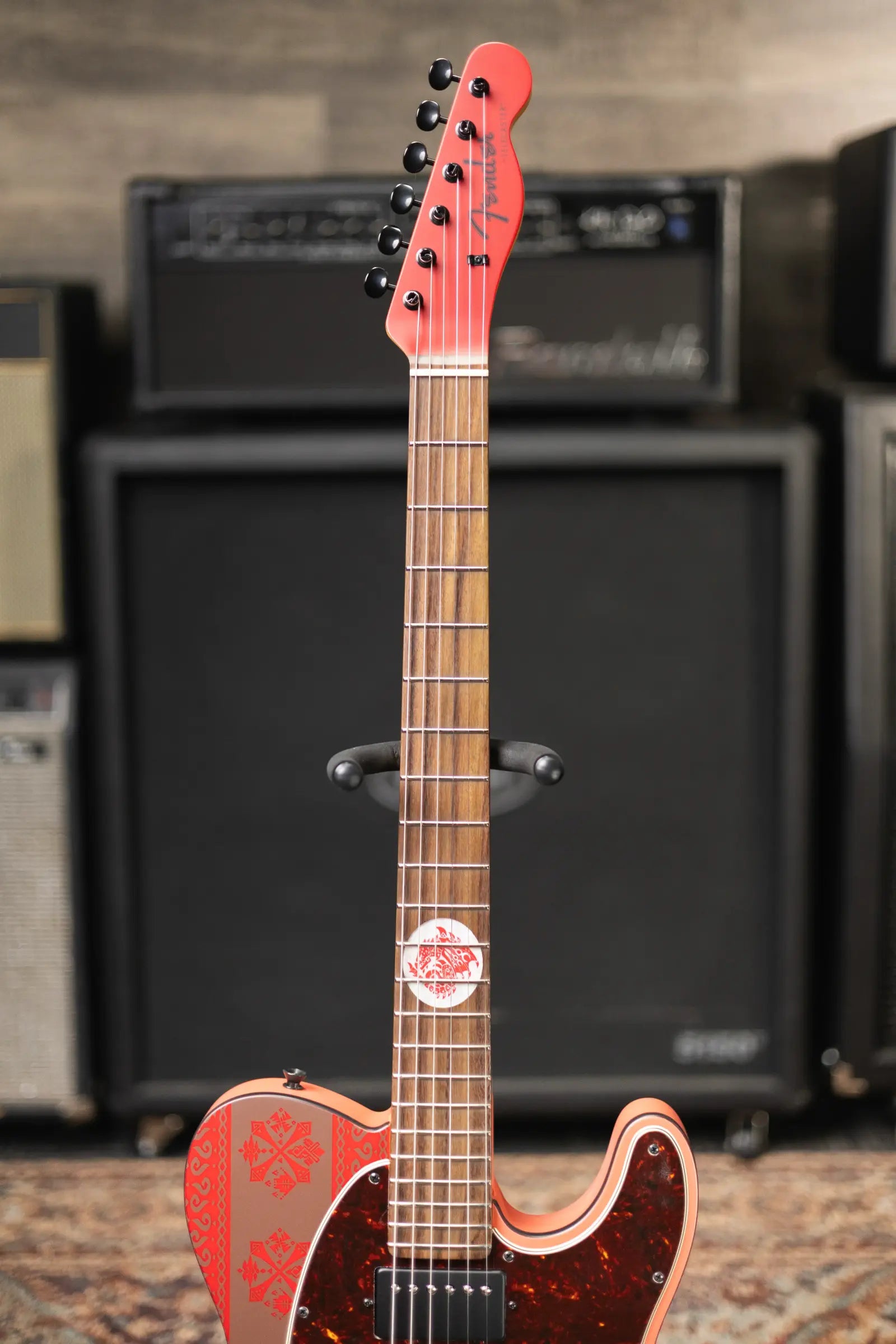 Fender Monster Hunter Rathalos Telecaster Electric Guitar - Rathalos Red with Hardshell Case