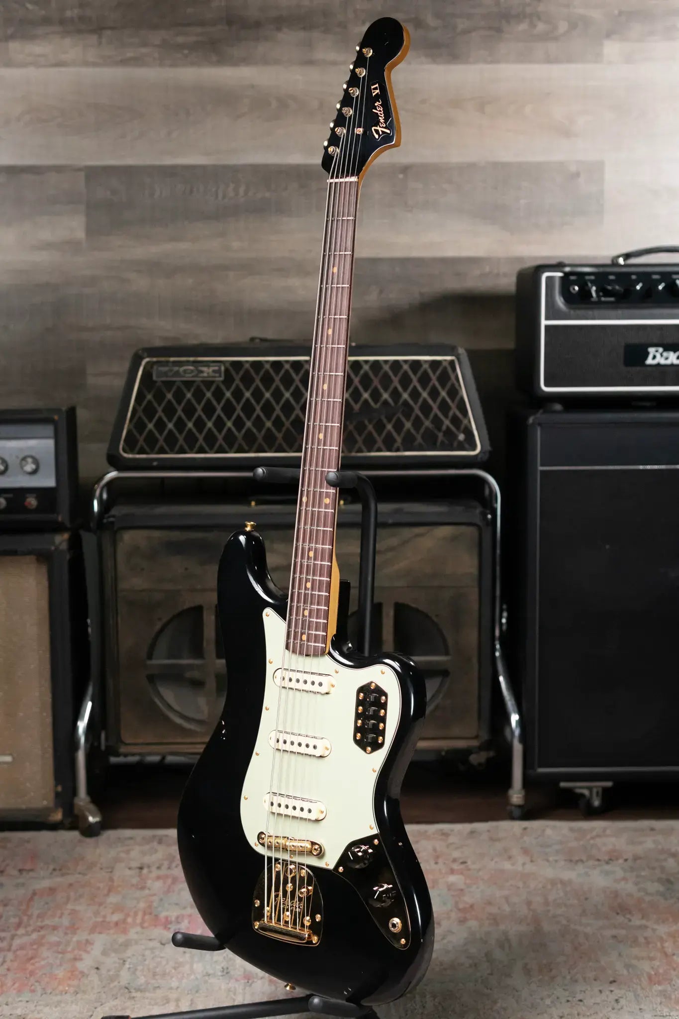 Fender NAMM 2025 #60 Custom Shop 1966 Bass VI Relic Time Machine Series Electric Bass - Black with Hardshell Case