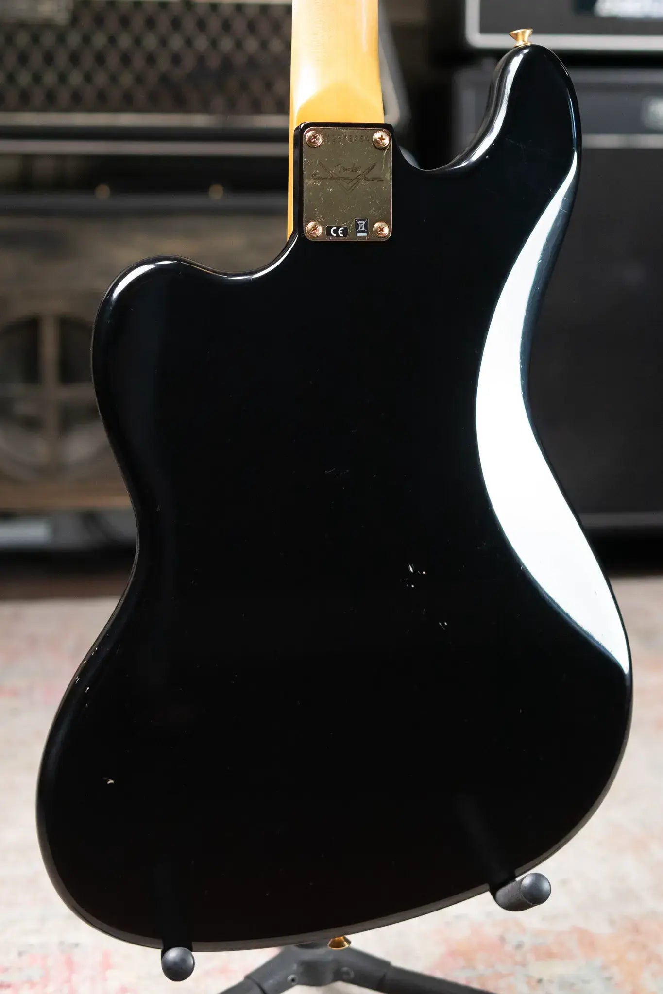 Fender NAMM 2025 #60 Custom Shop 1966 Bass VI Relic Time Machine Series Electric Bass - Black with Hardshell Case
