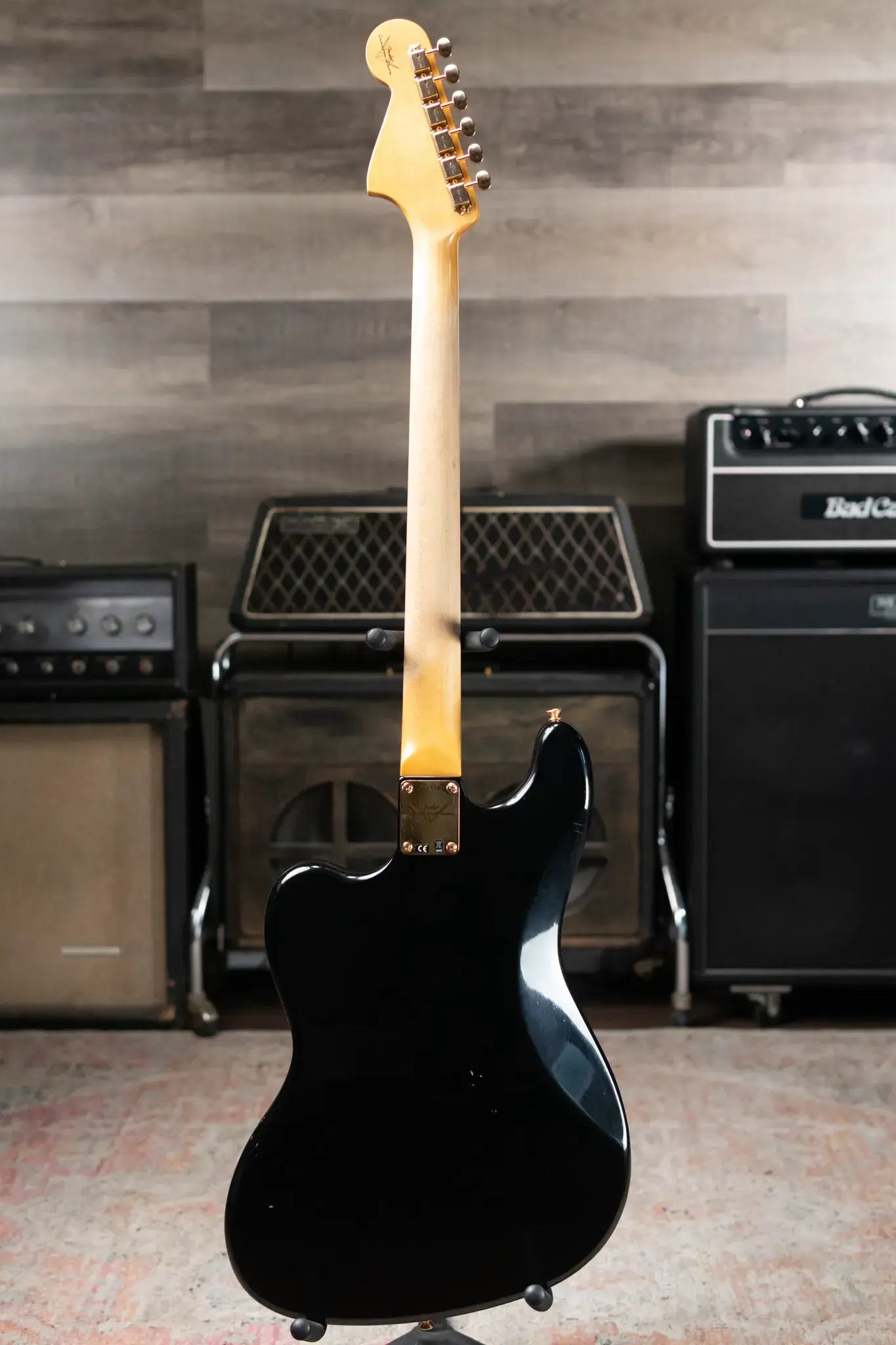 Fender NAMM 2025 #60 Custom Shop 1966 Bass VI Relic Time Machine Series Electric Bass - Black with Hardshell Case
