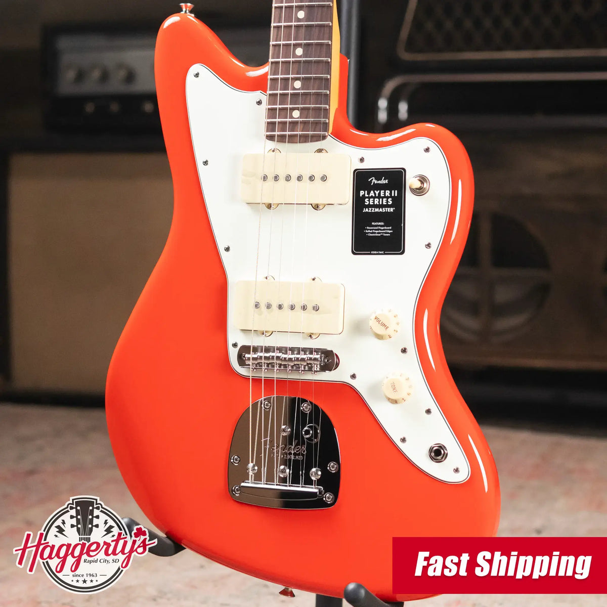 Fender Player II Jazzmaster Electric Guitar - Coral Red - Demo