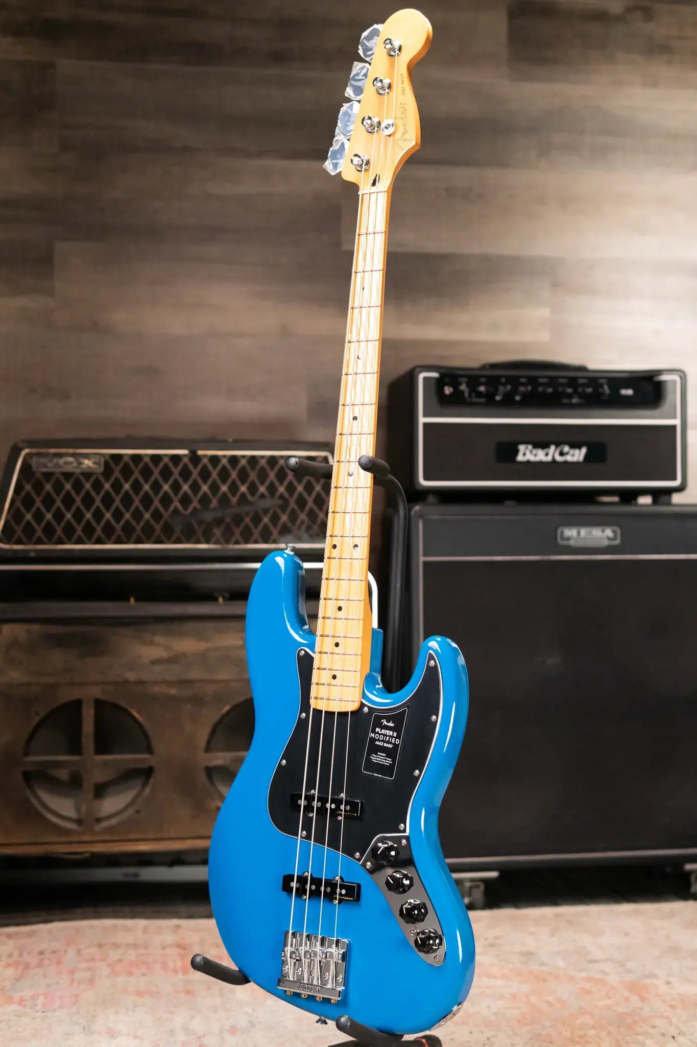 Fender Player II Modified Active Jazz Bass, Maple Fingerboard - Electric Blue with Gig Bag