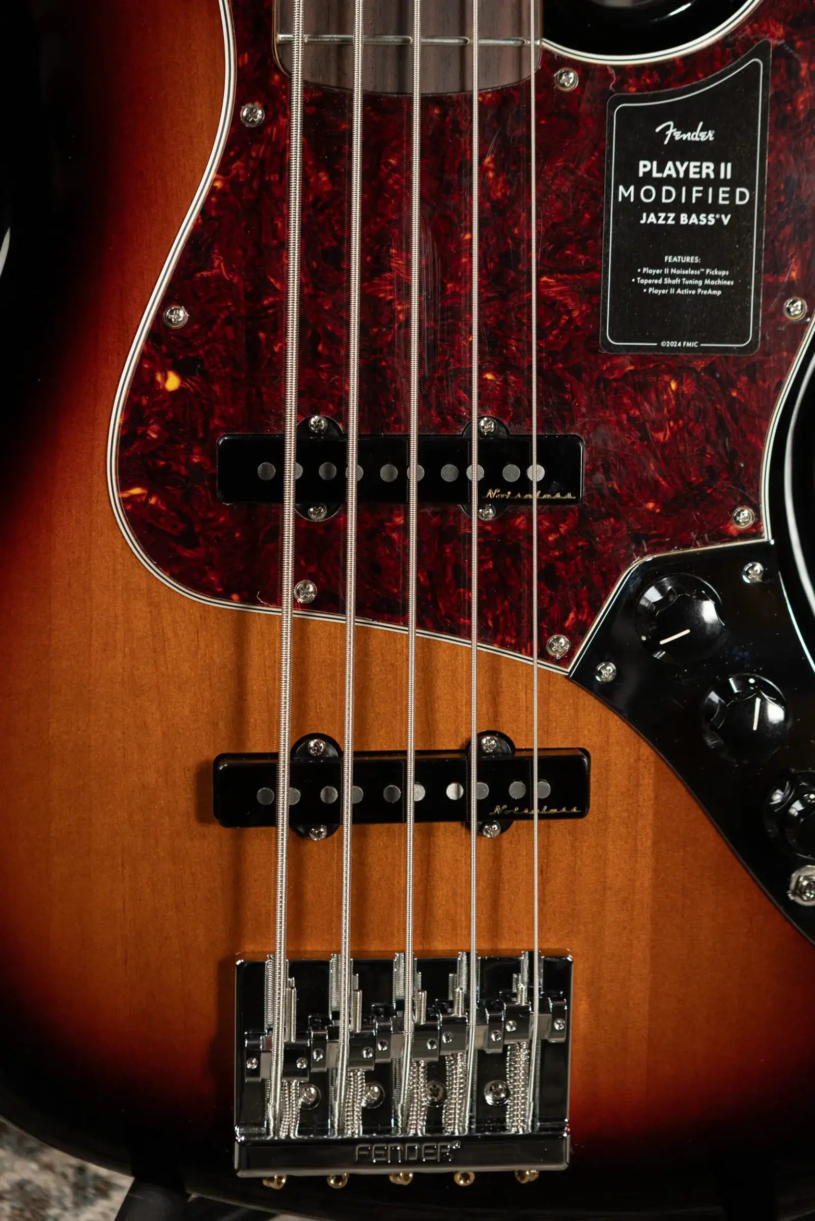 Fender Player II Modified Active Jazz Bass V - 3-Color Sunburst with Gig Bag
