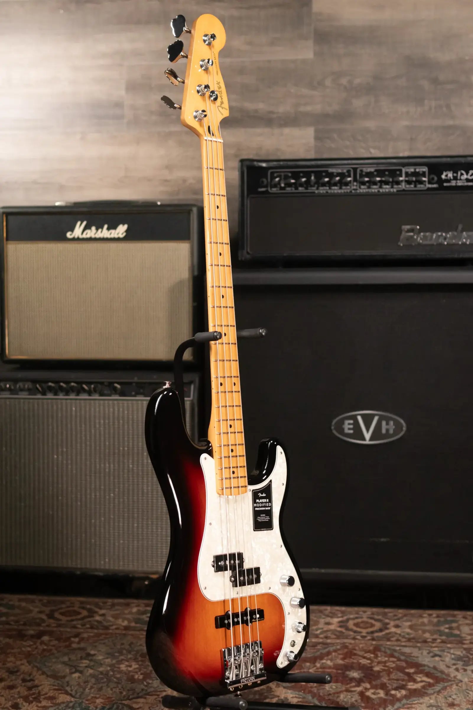 Fender Player II Modified Active Precision Bass, Maple Fingerboard - 3 Tone Sunburst with Deluxe Gig Bag