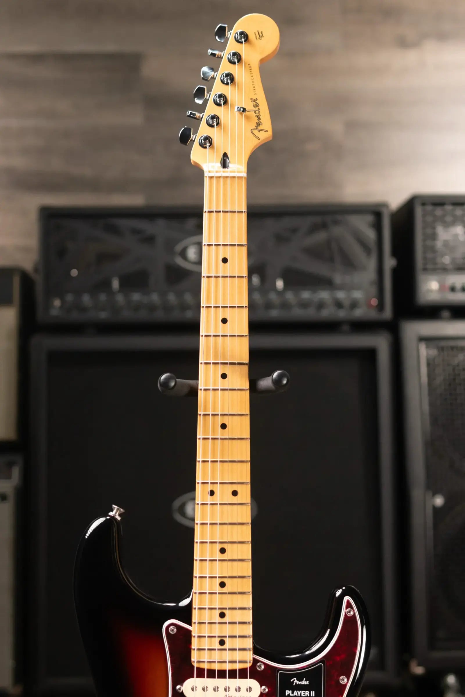 Fender Player II Modified Stratocaster Electric Guitar, Maple Fingerboard - 3 Tone Sunburst with Deluxe Gig Bag