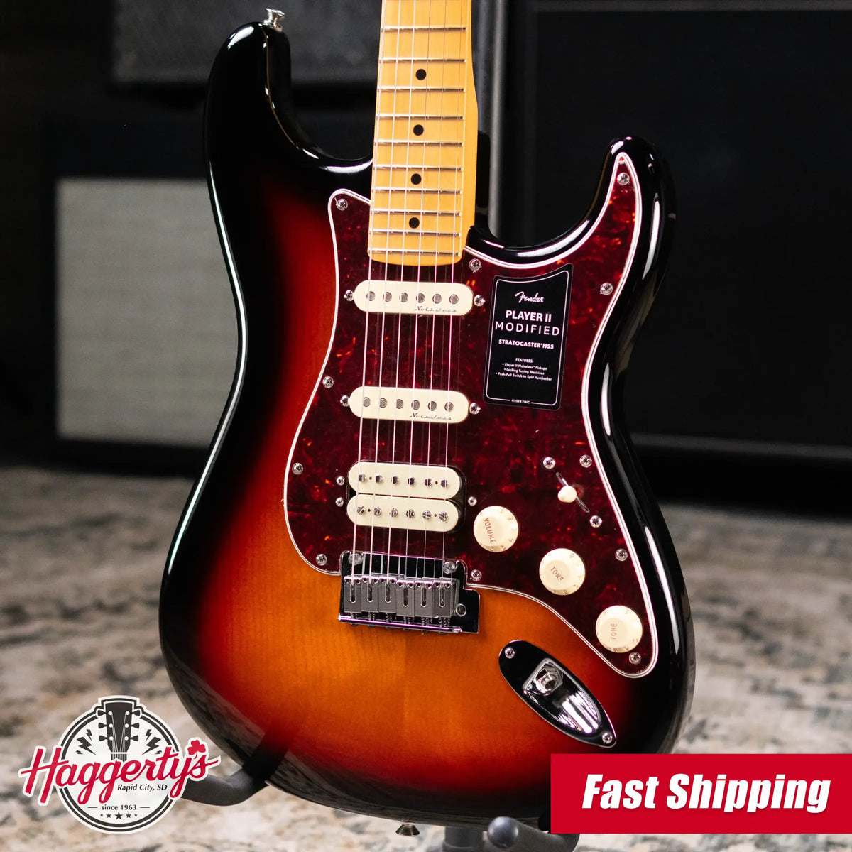 Fender Player II Modified Stratocaster HSS Electric Guitar - 3-Color Sunburst with Gig Bag - Demo