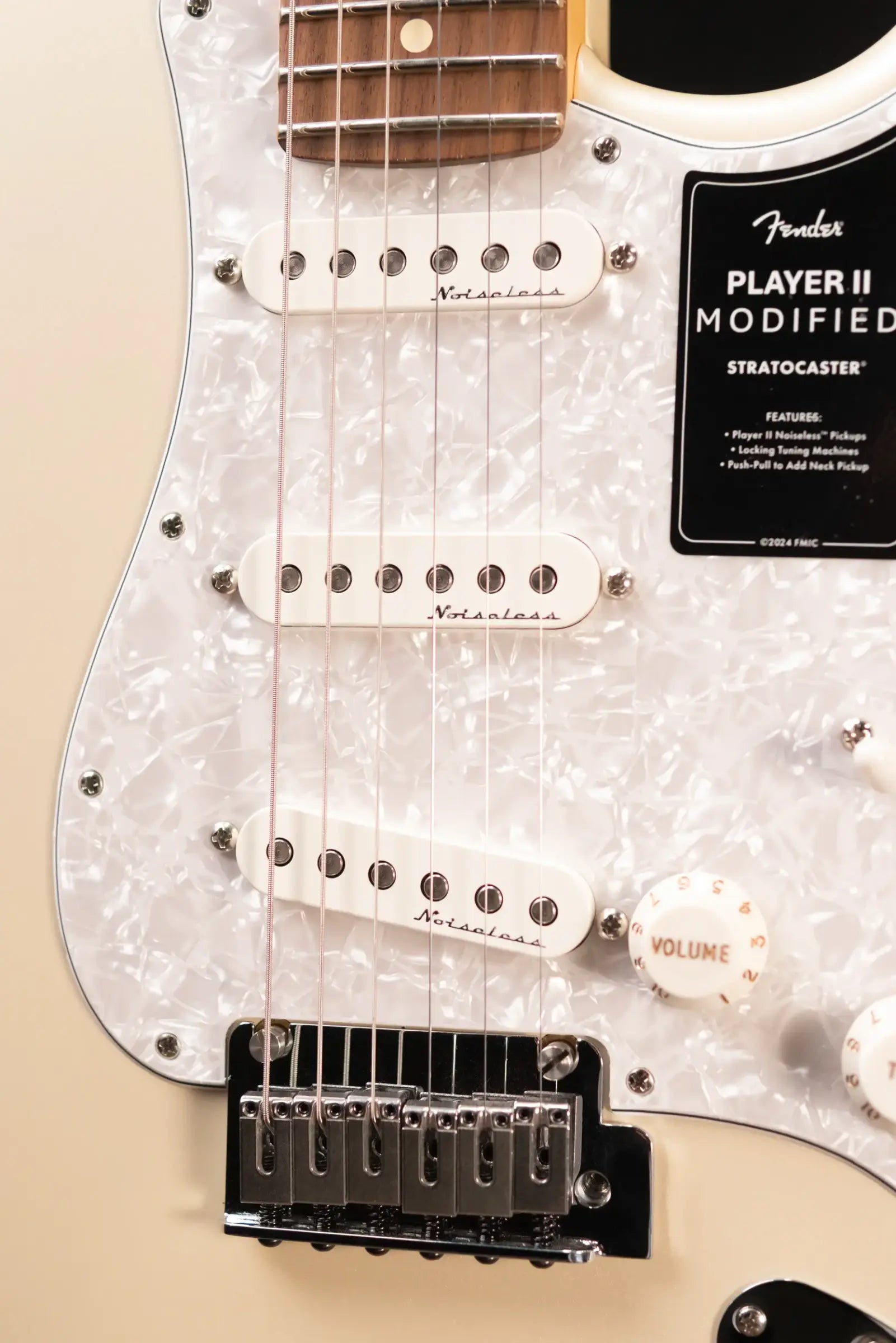 Fender Player II Modified Stratocaster, Rosewood Fingerboard Electric Guitar - Olympic Pearl with Deluxe Gig Bag