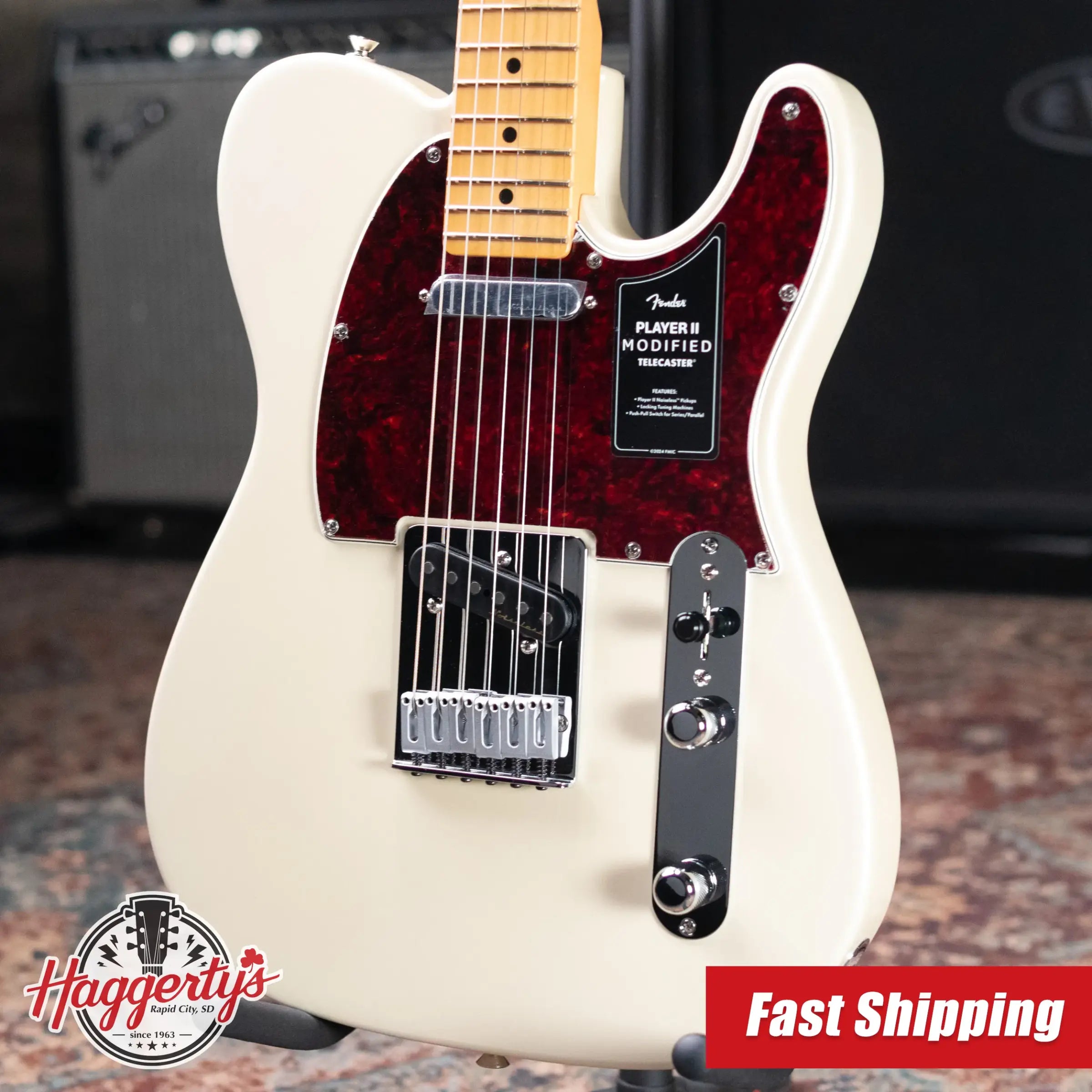 Fender Player II Modified Telecaster Electric Guitar - Olympic Pearl with Gig Bag