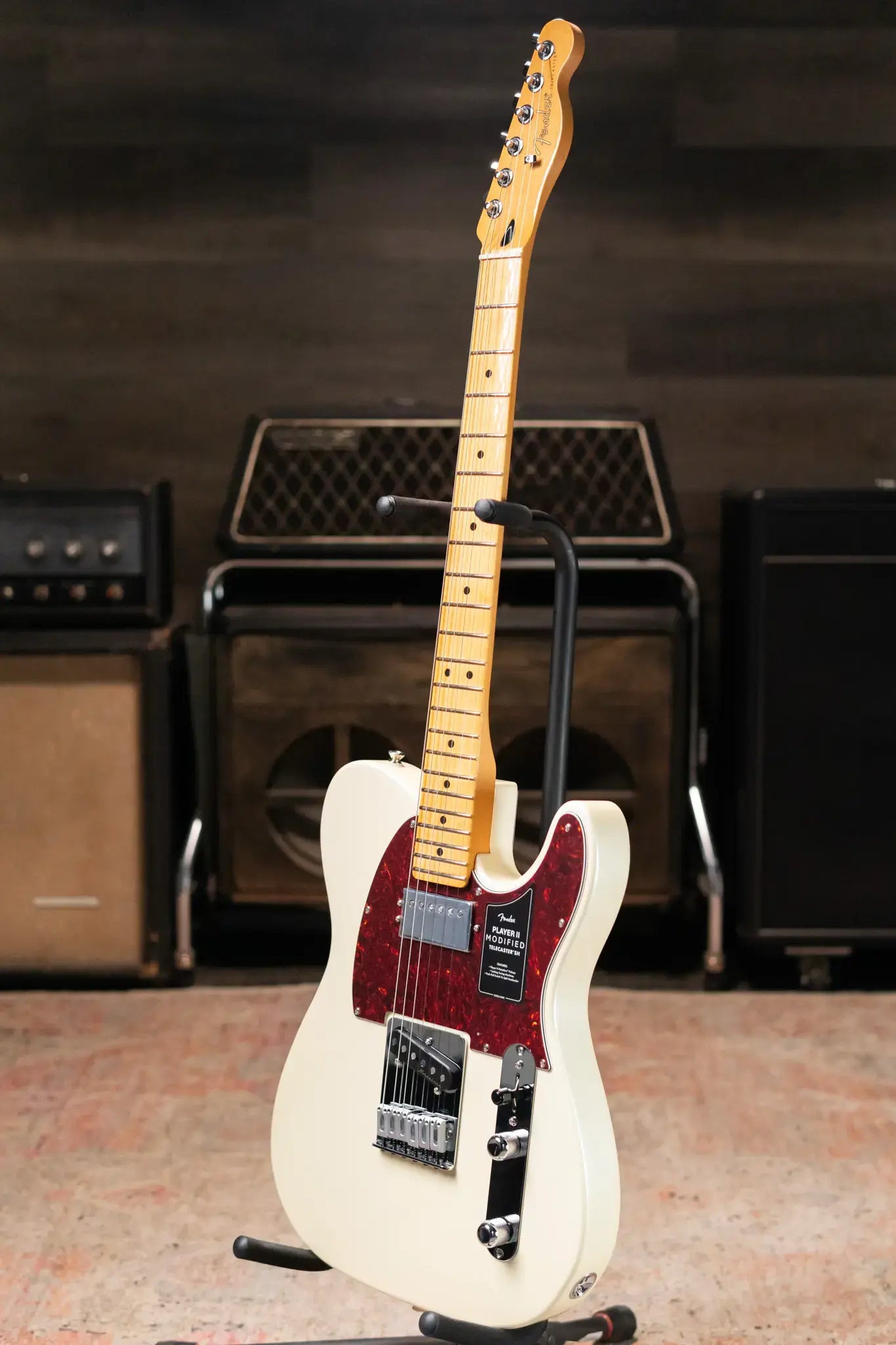 Fender Player II Modified Telecaster SH, Maple Fingerboard Electric Guitar - Olympic Pearl with Deluxe Gig Bag