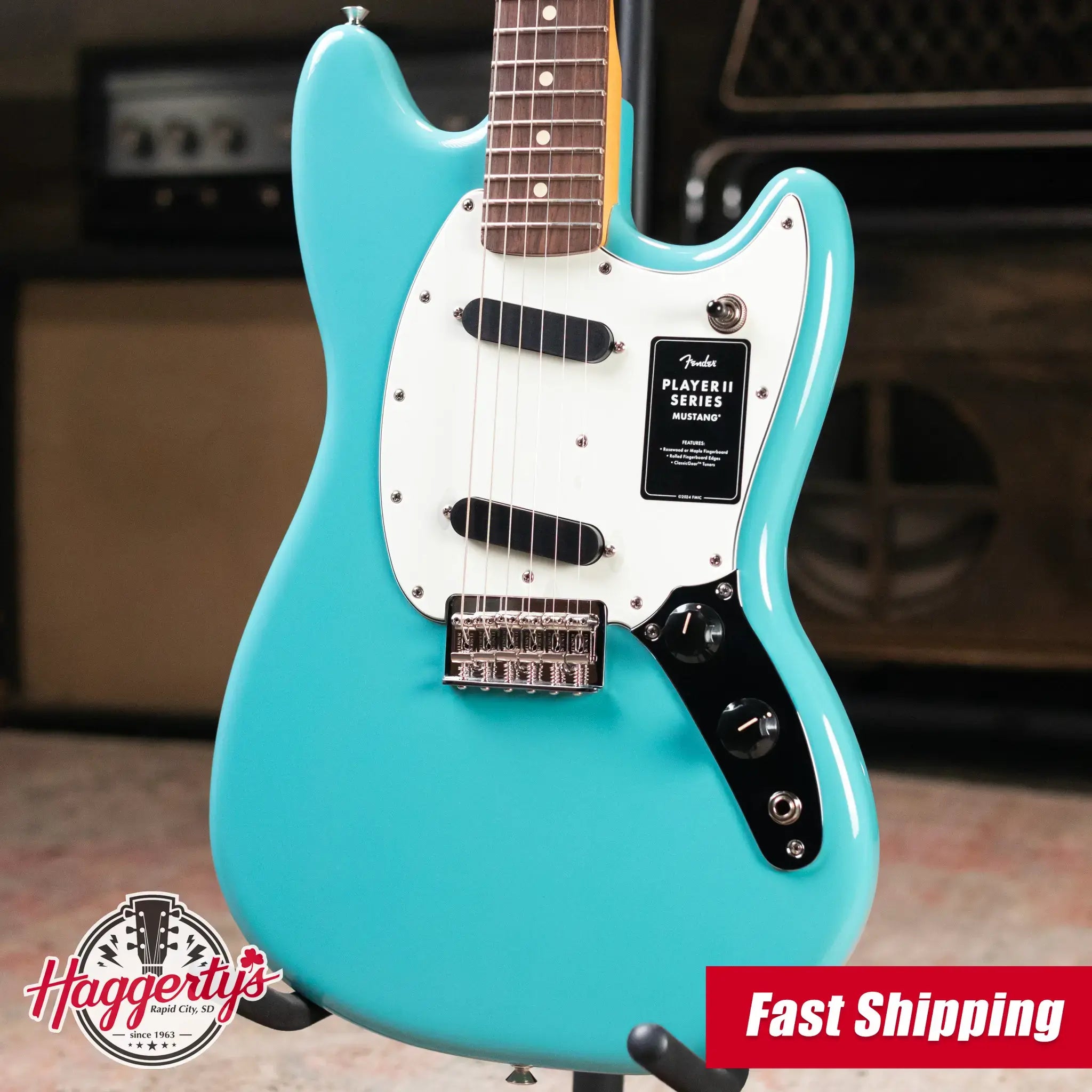 Fender Player II Mustang Electric Guitar - Aquatone Blue