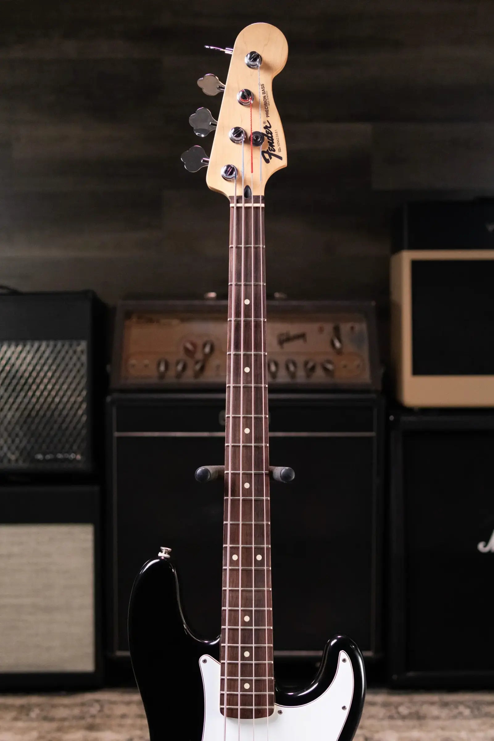 Fender 1996 Standard Precision Bass Guitar Black with Gig Bag - Used