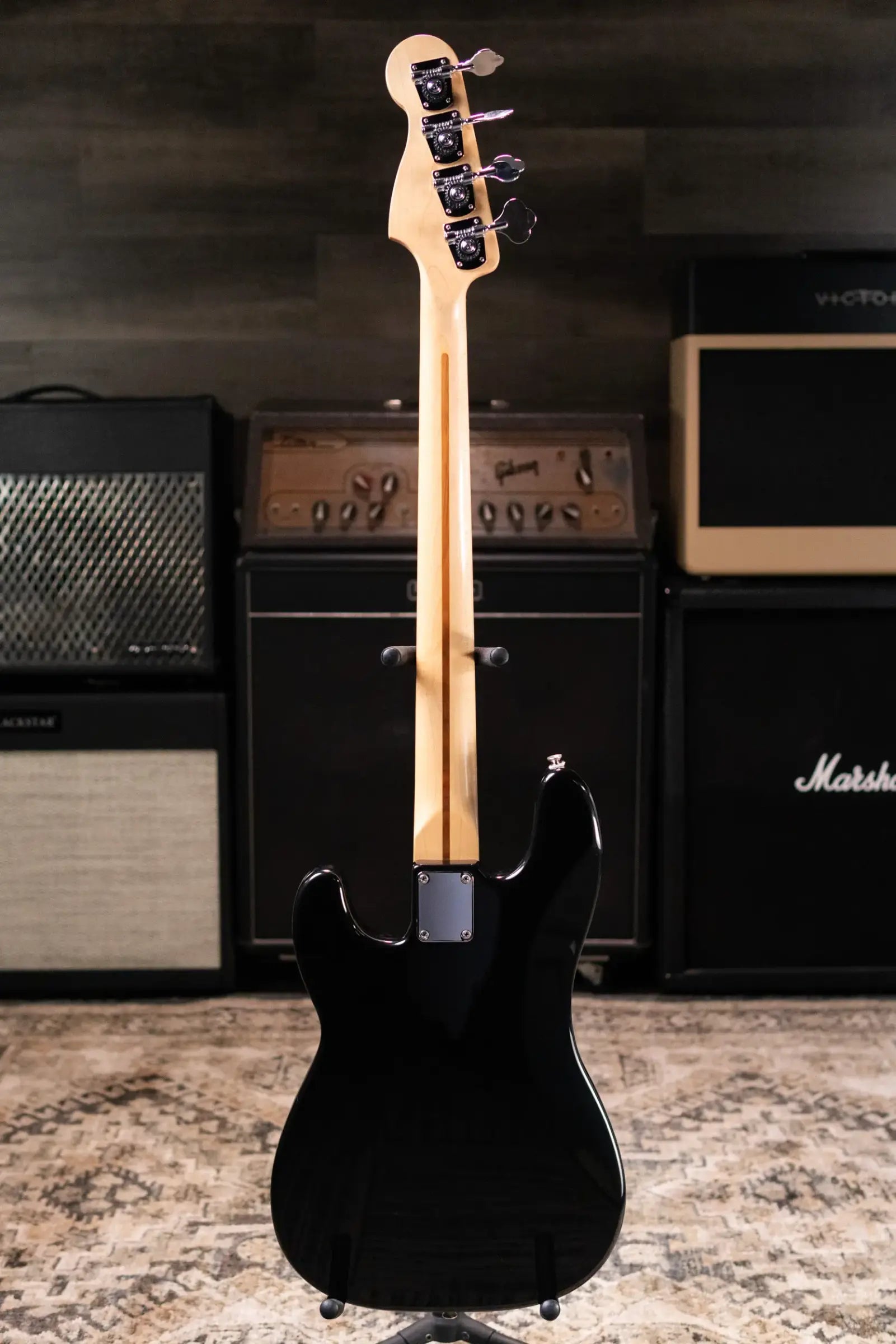 Fender 1996 Standard Precision Bass Guitar Black with Gig Bag - Used