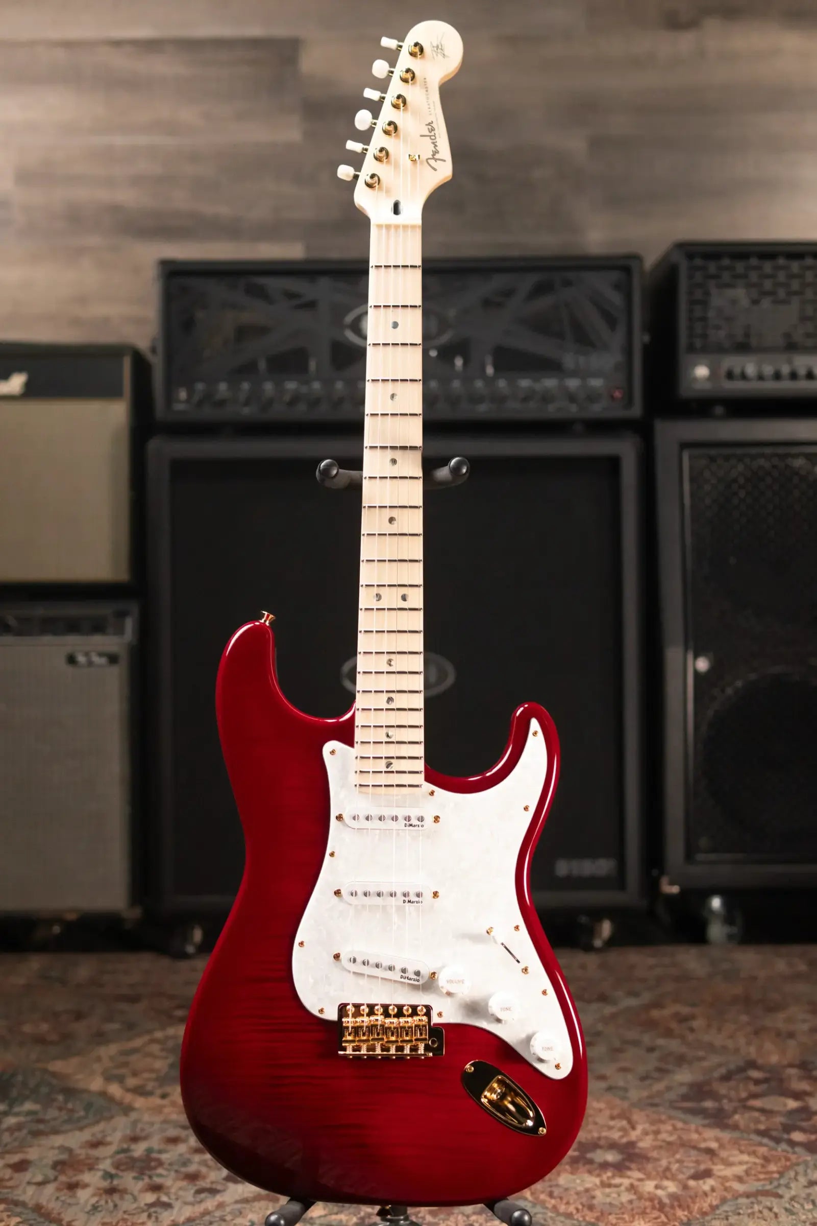 Fender Richie Kotzen Stratocaster, Maple Fingerboard Electric Guitar - Transparent Red Burst with Gig Bag