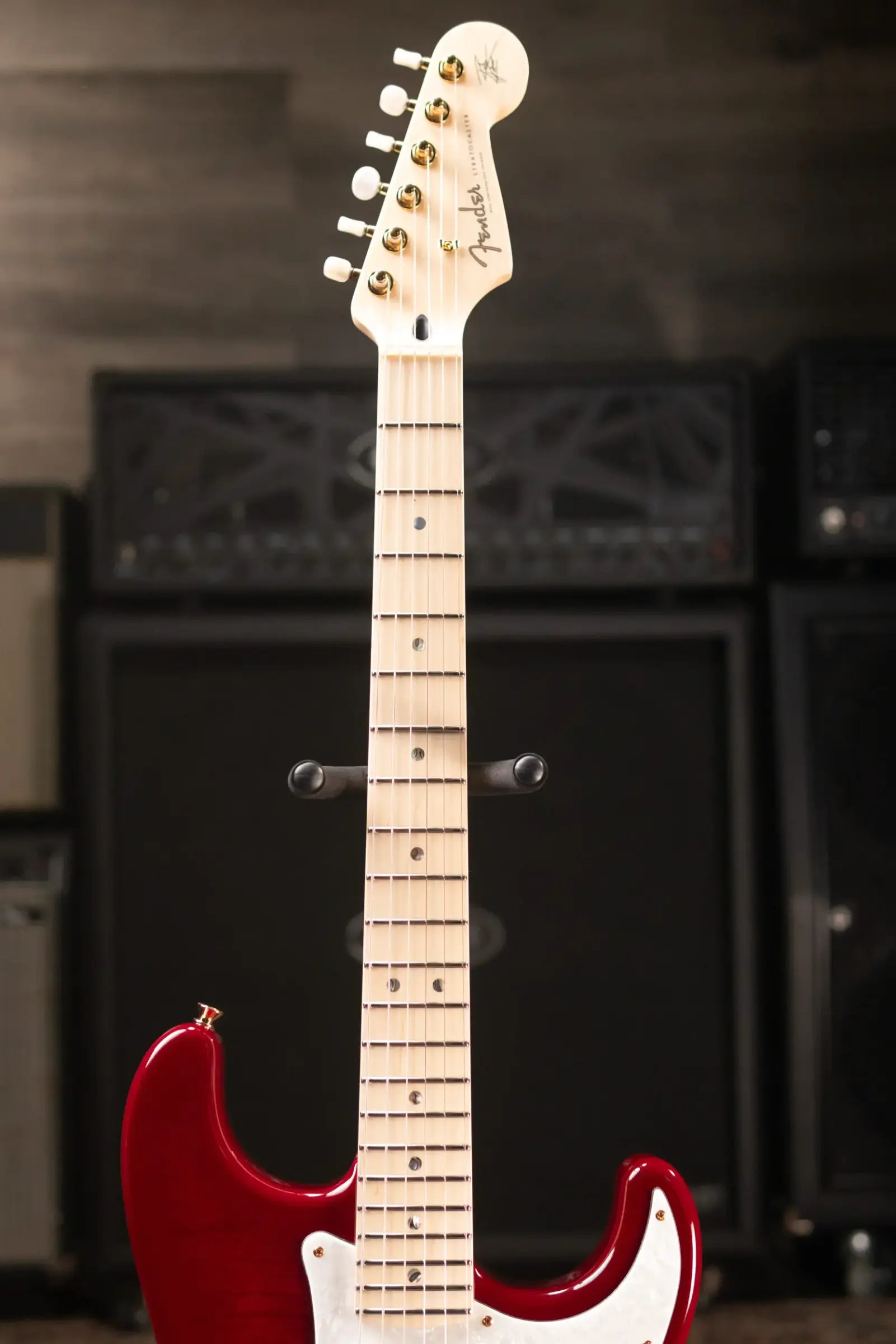 Fender Richie Kotzen Stratocaster, Maple Fingerboard Electric Guitar - Transparent Red Burst with Gig Bag