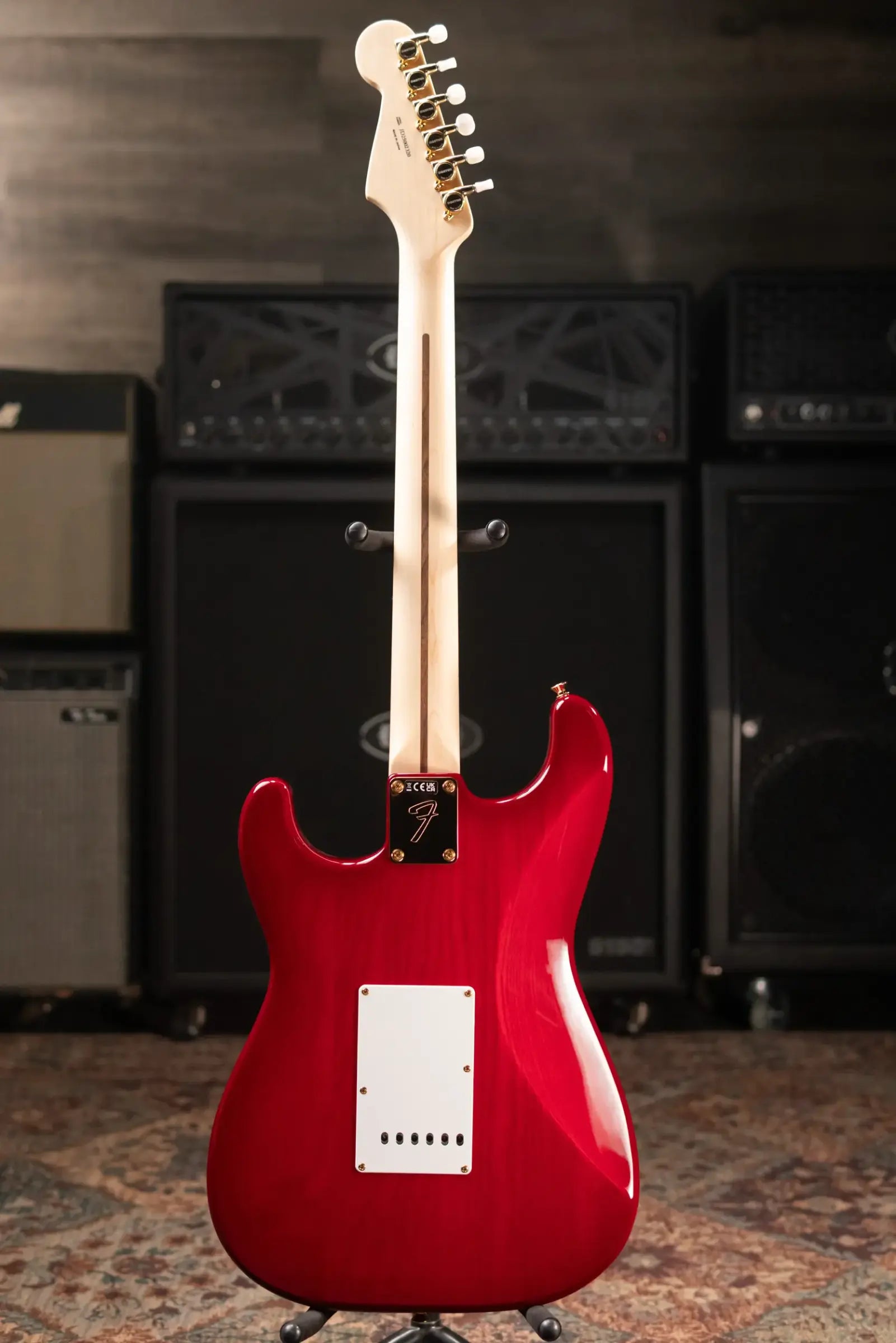 Fender Richie Kotzen Stratocaster, Maple Fingerboard Electric Guitar - Transparent Red Burst with Gig Bag