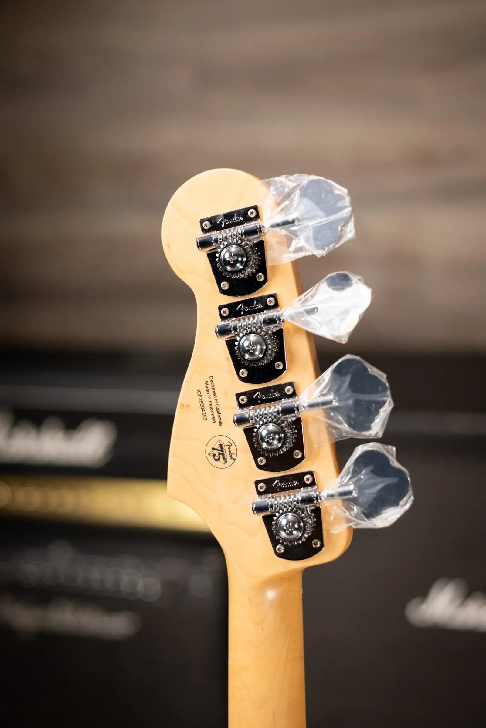 Fender Standard Precision Bass, Maple Fingerboard, White Pickguard - Candy Cola