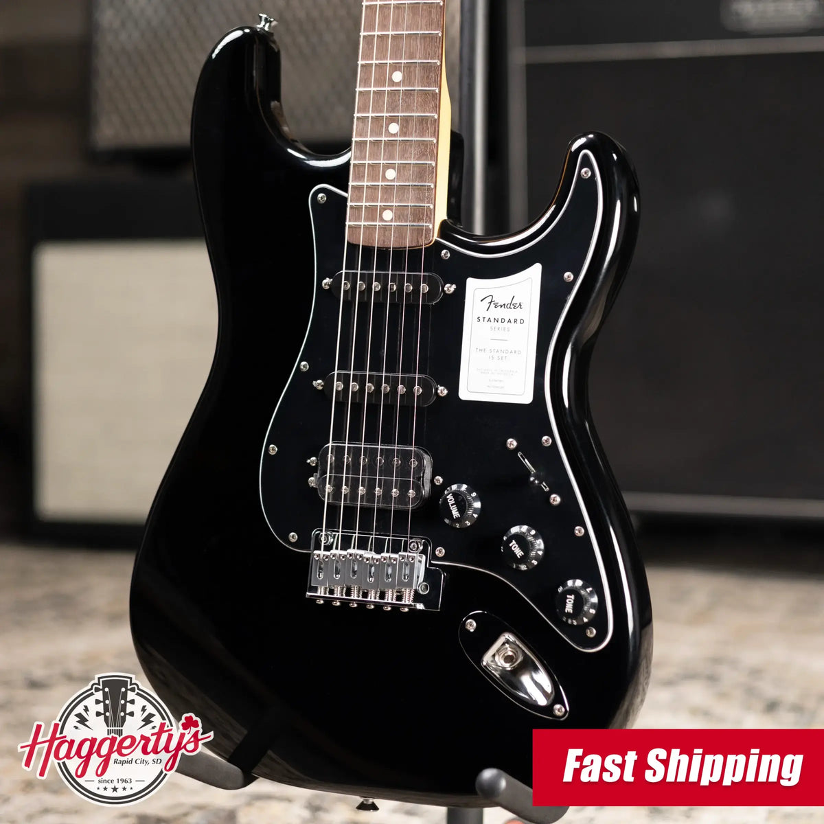 Fender Standard Stratocaster HSS Electric Guitar - Black