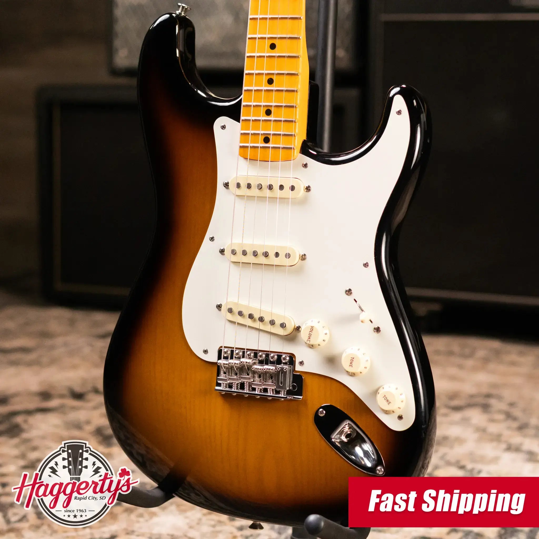 Fender Stories Collection Eric Johnson 1954 Virginia Stratocaster Electric Guitar - 2-Color Sunburst with Hardshell Case - Used