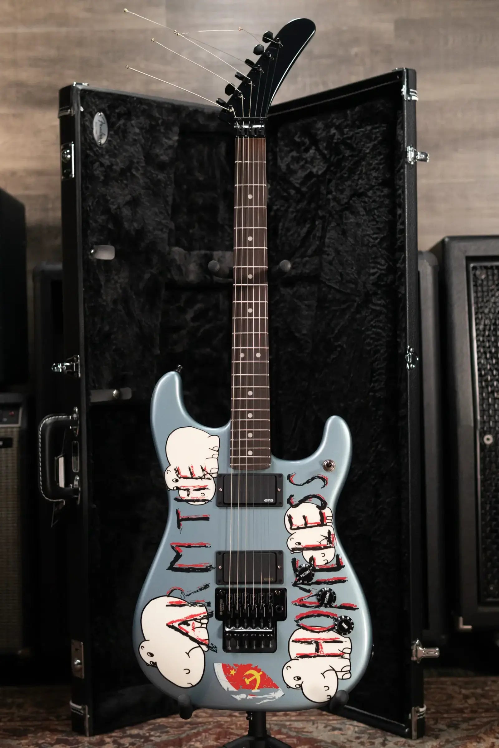Fender Tom Morello's "Arm the Homeless" Guitar - Blue Ice Metallic with Hardshell Case
