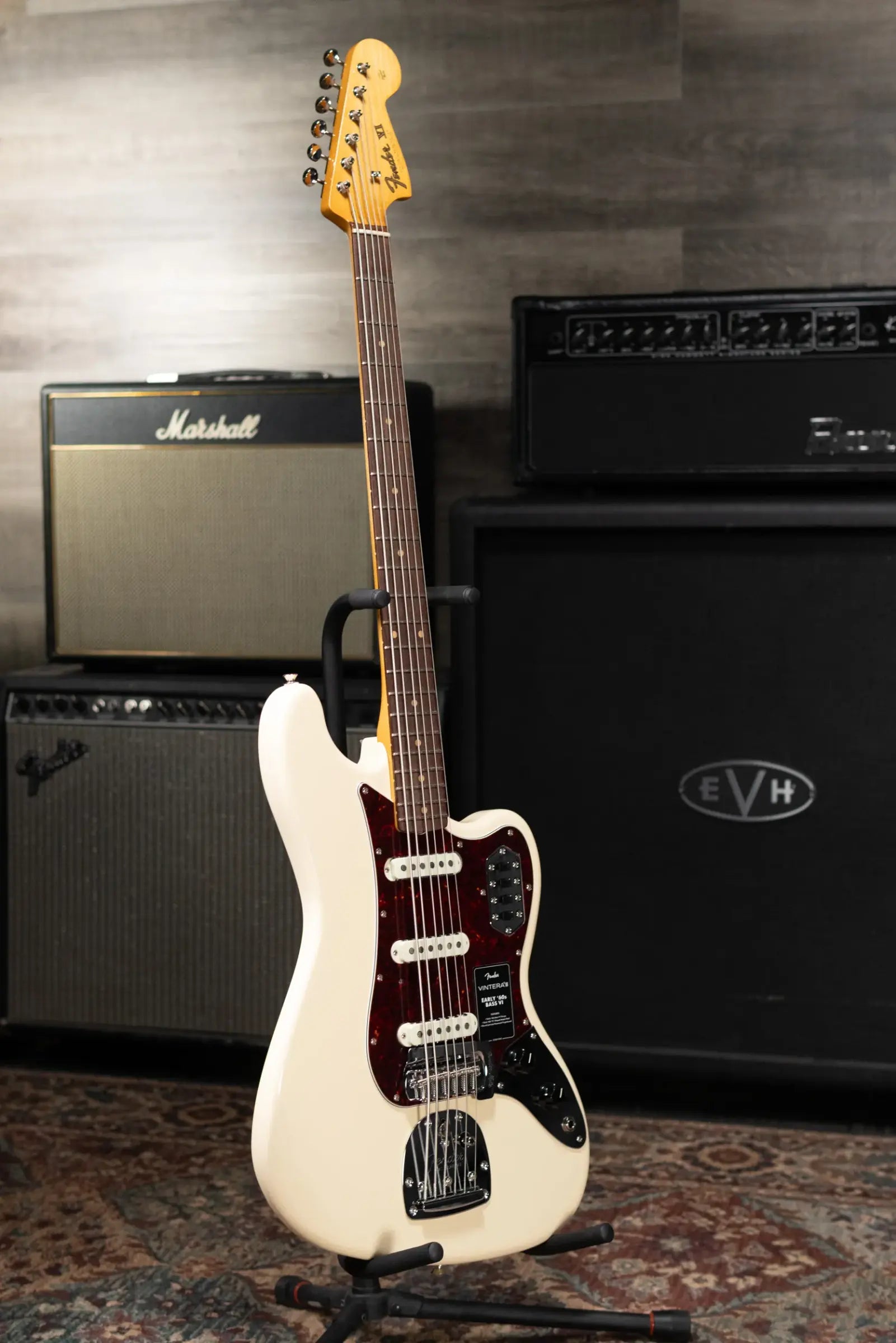 Fender Vintera III Early '60s Bass VI - Olympic White with Gig Bag
