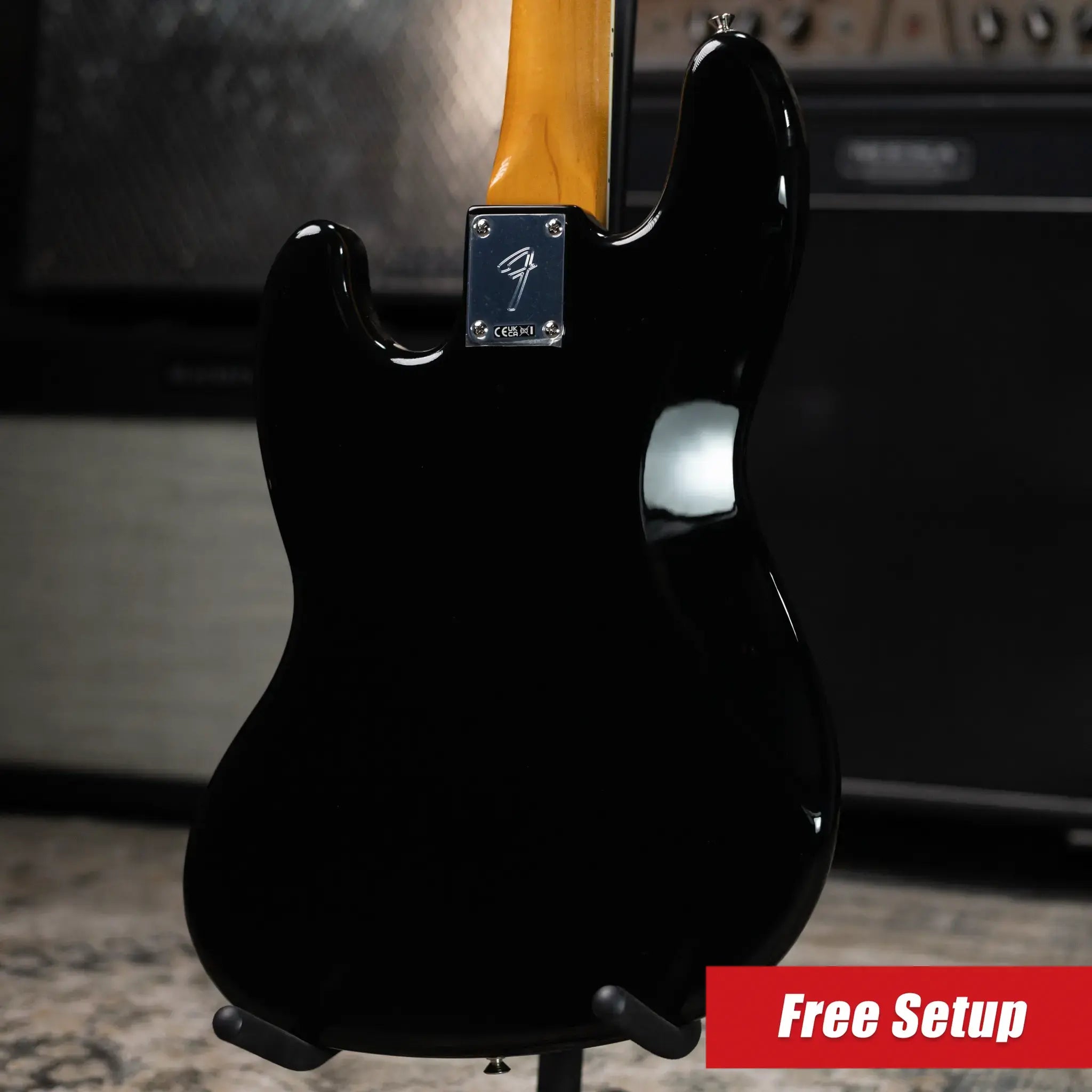 Fender Vintera III Early '70s Jazz Bass Guitar - Black with Gig Bag