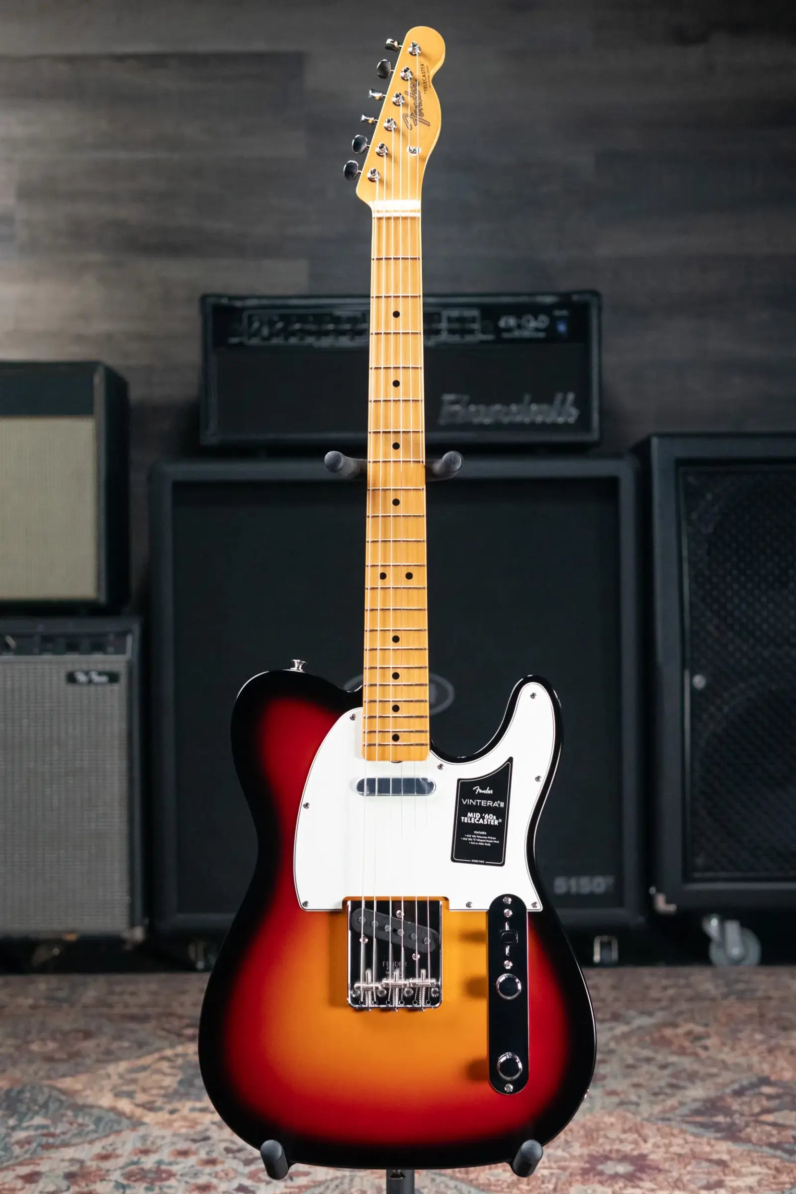 Fender Vintera III Mid '60s Telecaster Electric Guitar - 3-Color Sunburst with Gig Bag