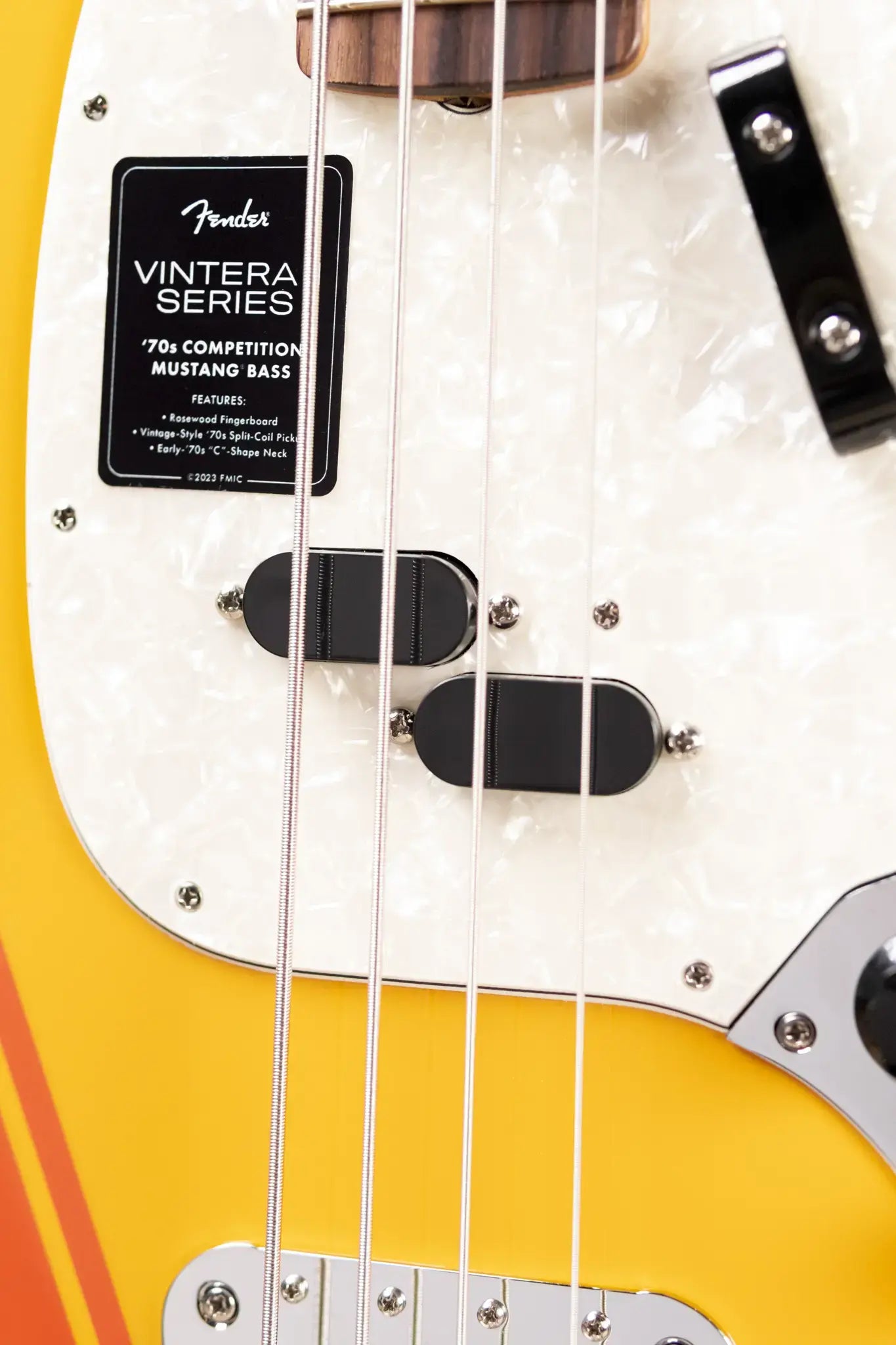 Fender Vintera II '70s Competition Mustang Bass - Competition Orange with Gig Bag