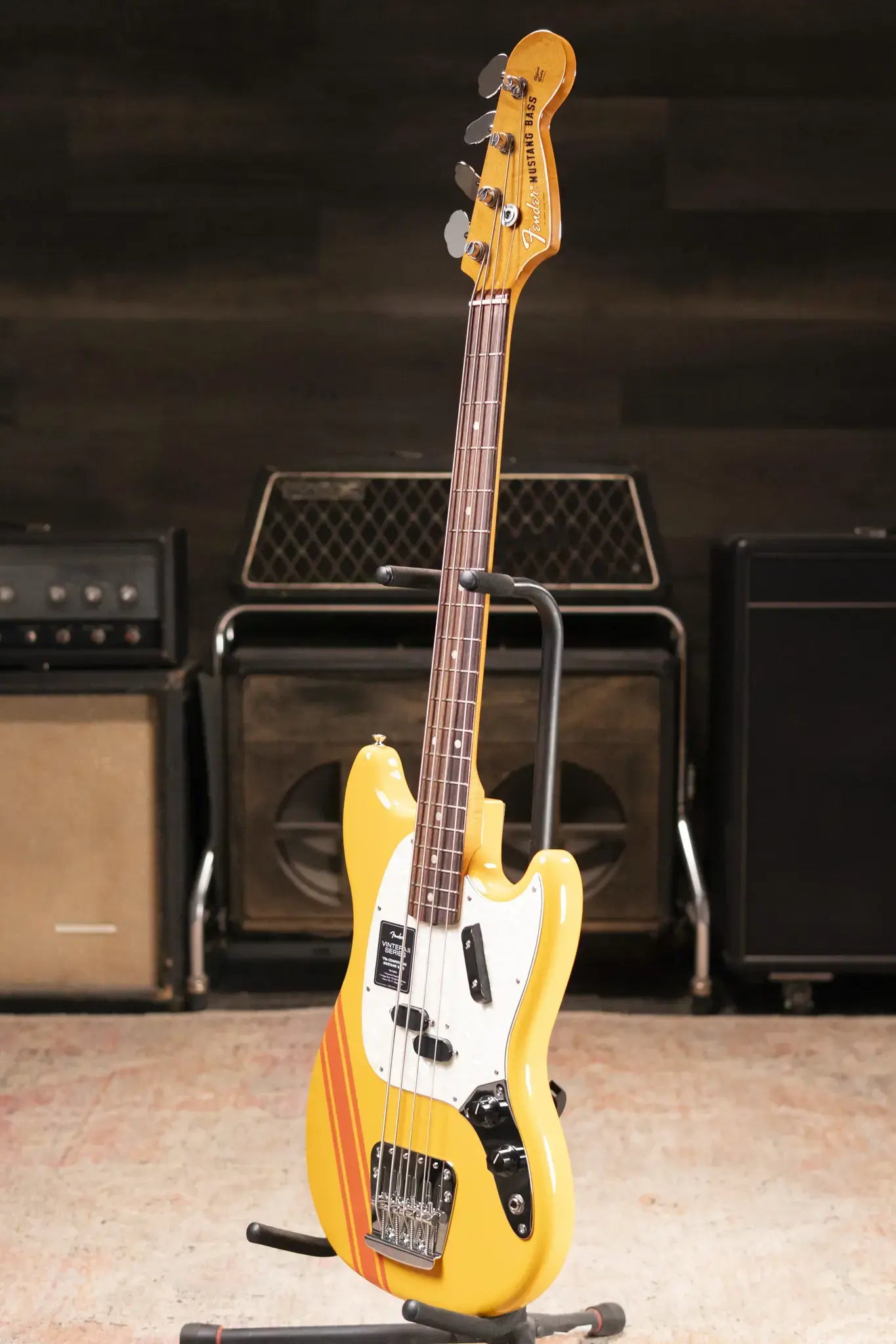 Fender Vintera II '70s Competition Mustang Bass - Competition Orange with Gig Bag